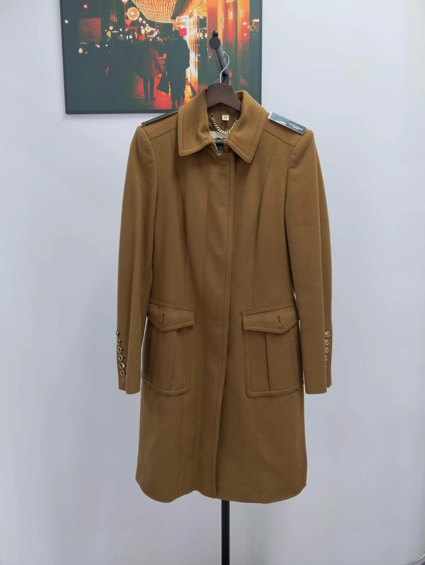 Burberry BURBERRY Camel Wool Coat UK10 Size M / US 6-8 / IT 42-44 - 1 Thumbnail