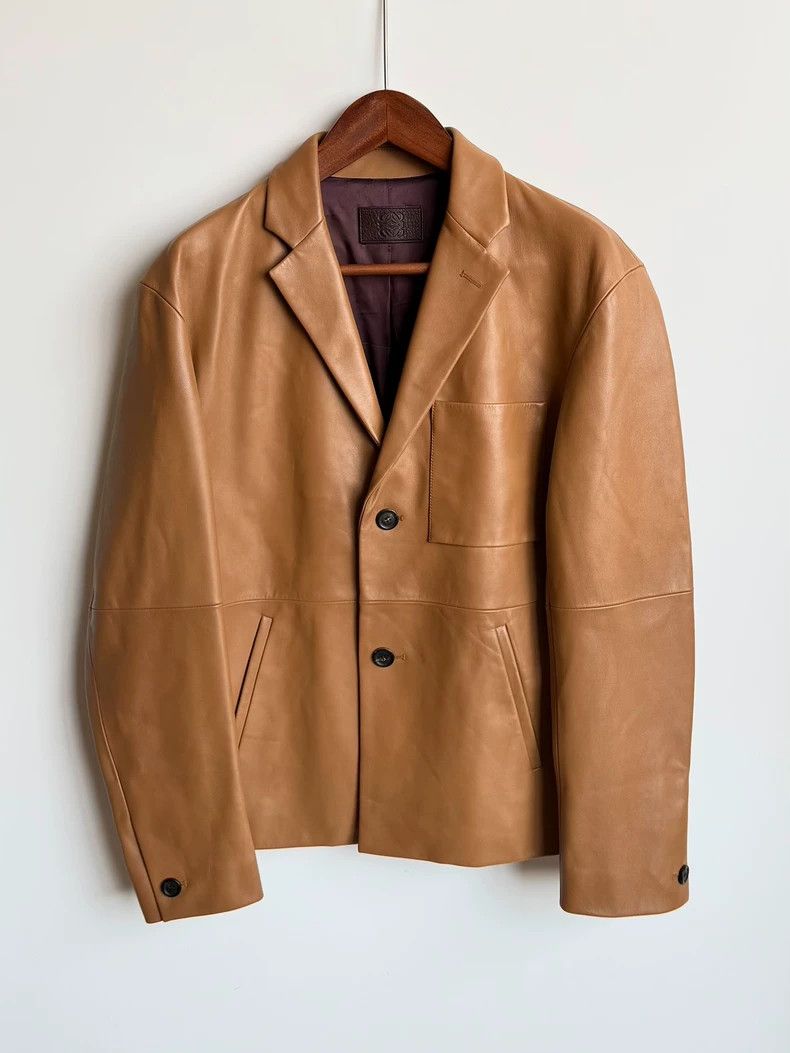 Loewe LOEWE Caramel colored lamb skin coat Size L / US 10 / IT 46 - 1 Thumbnail