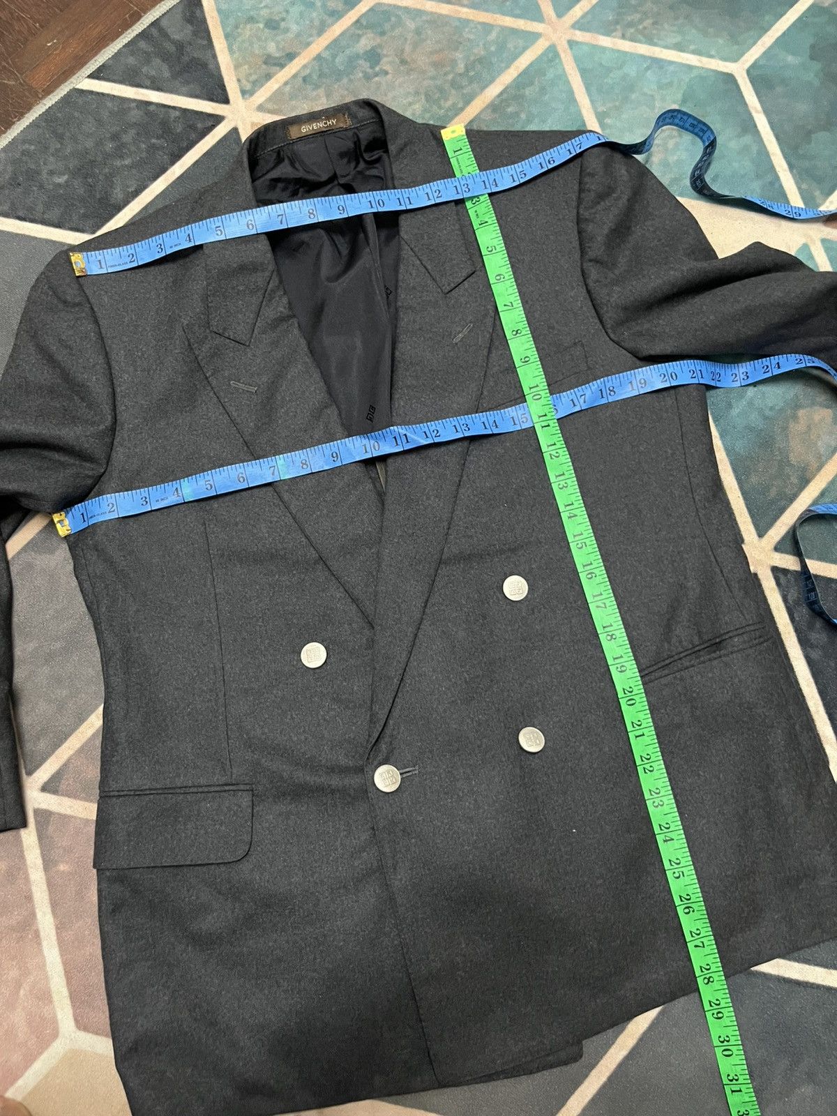 Givenchy 💥Authentic Vintage Givenchy Double Breasted Wool Blazers Size US M / EU 48-50 / 2 - 22 Thumbnail