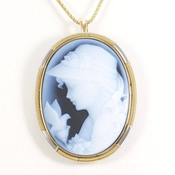 Luxuness Pt900 Au750 2Way Necklace Brooch Jewelry Metal Necklace in Silver, Women's