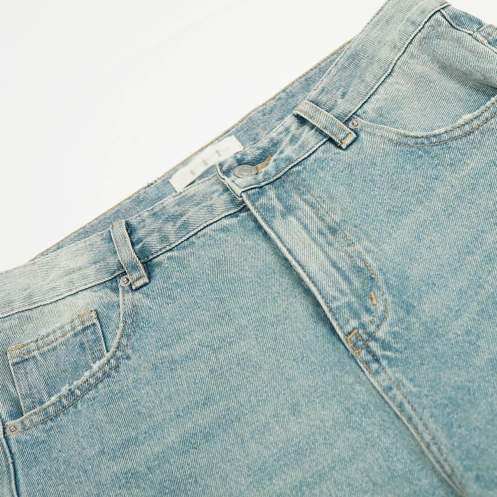 Japanese Brand × Jean Men's retro washed gradient distressed loose jeans Size US 32 / EU 48 - 4 Thumbnail