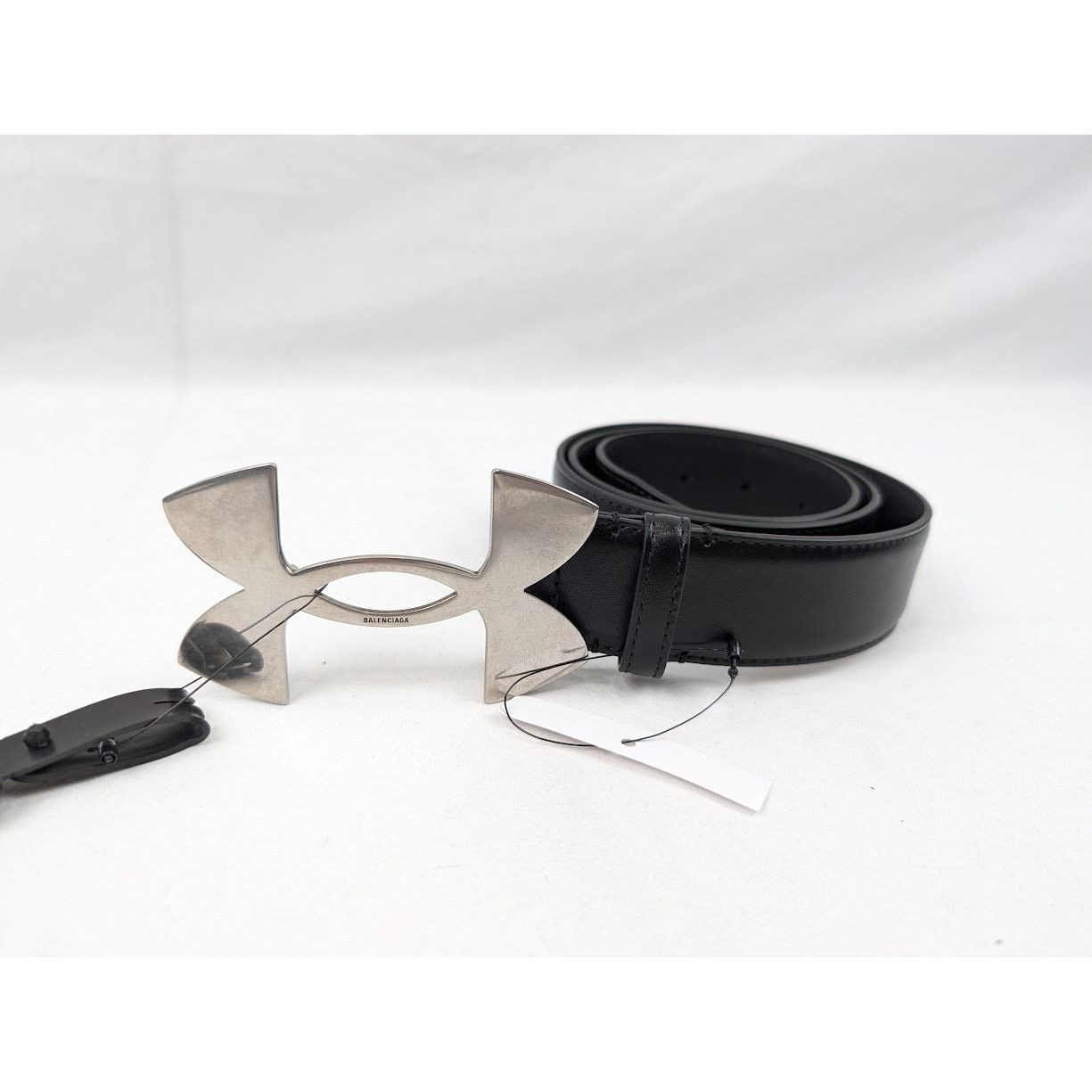 Balenciaga × Under Armour o1rshd1 Q:3 / Size: 85 CM / Calf Plutone Belt in Black Size 34 - 4 Thumbnail