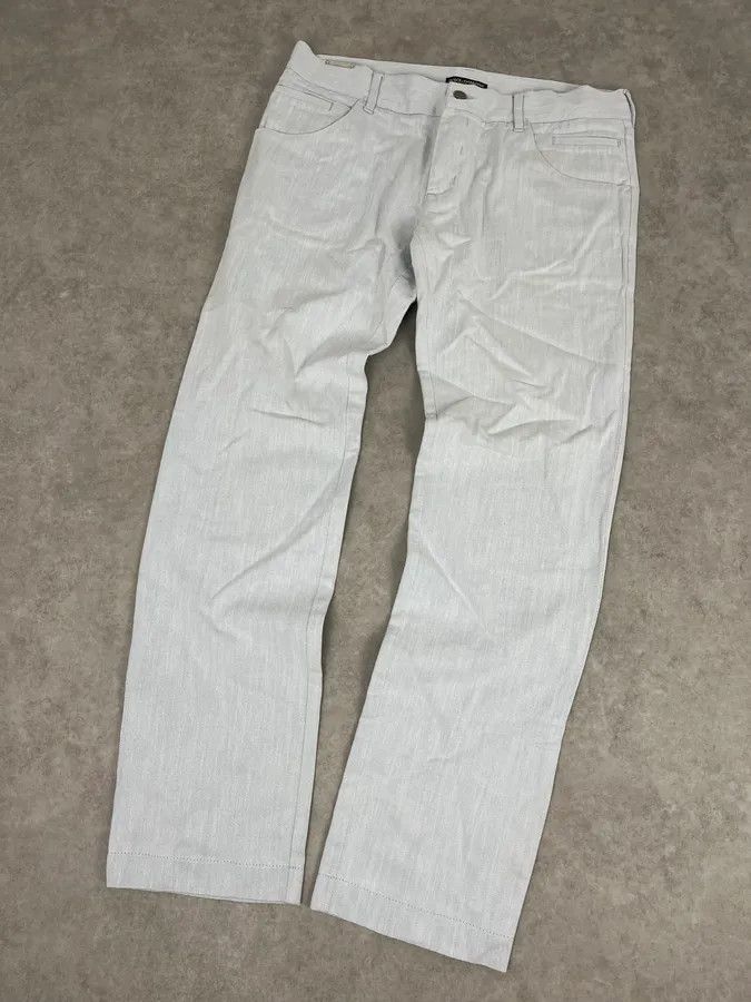 Dolce & Gabbana 2000s Dolce & Gabbana Washed White Denim Jeans Size US 34 / EU 50 - 5 Thumbnail