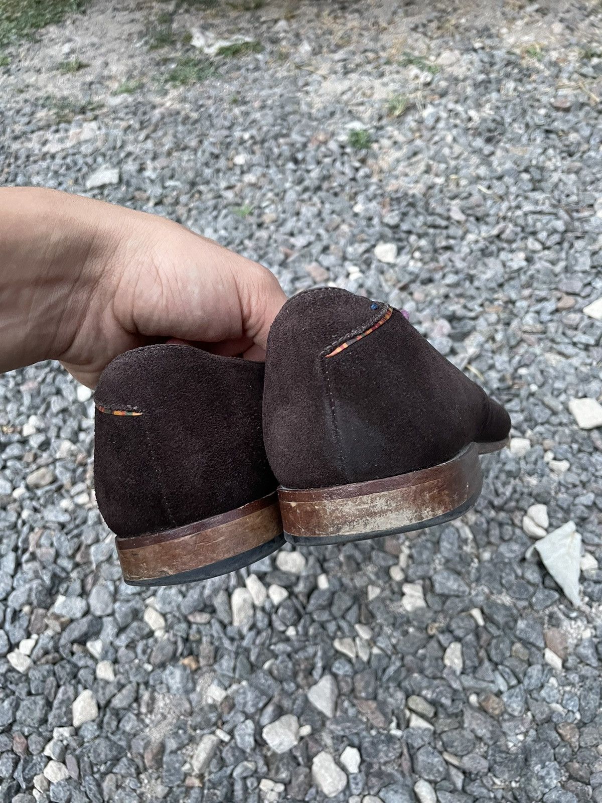 Paul Smith 9 PAUL SMITH Brown Suede Leather Hand Made Derby Shoes Size US 9 / EU 42 - 9 Thumbnail