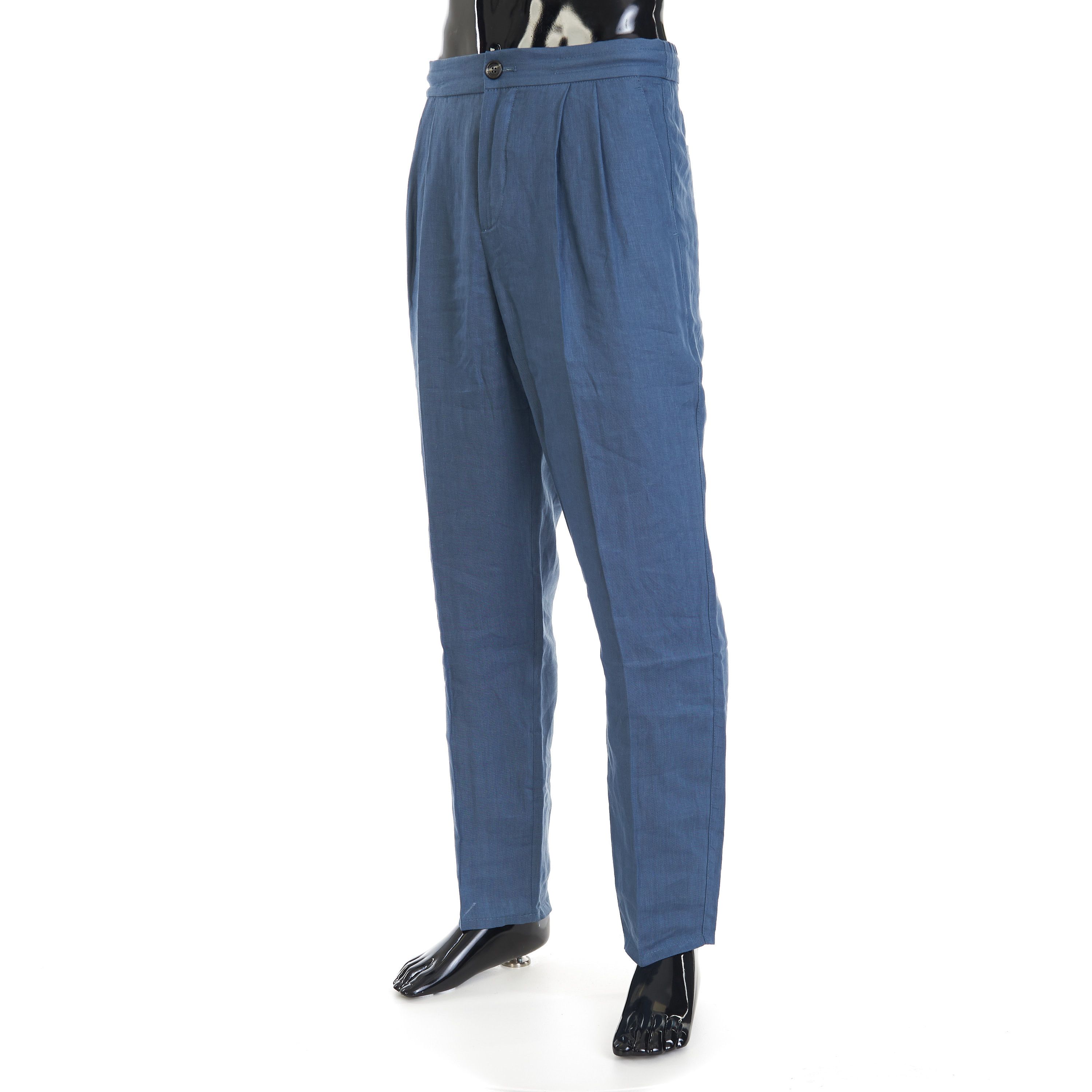 Brunello Cucinelli Relaxed Fit Trousers - Drawstring, Double Pleats, Linen Size US 32 / EU 48 - 2 Thumbnail
