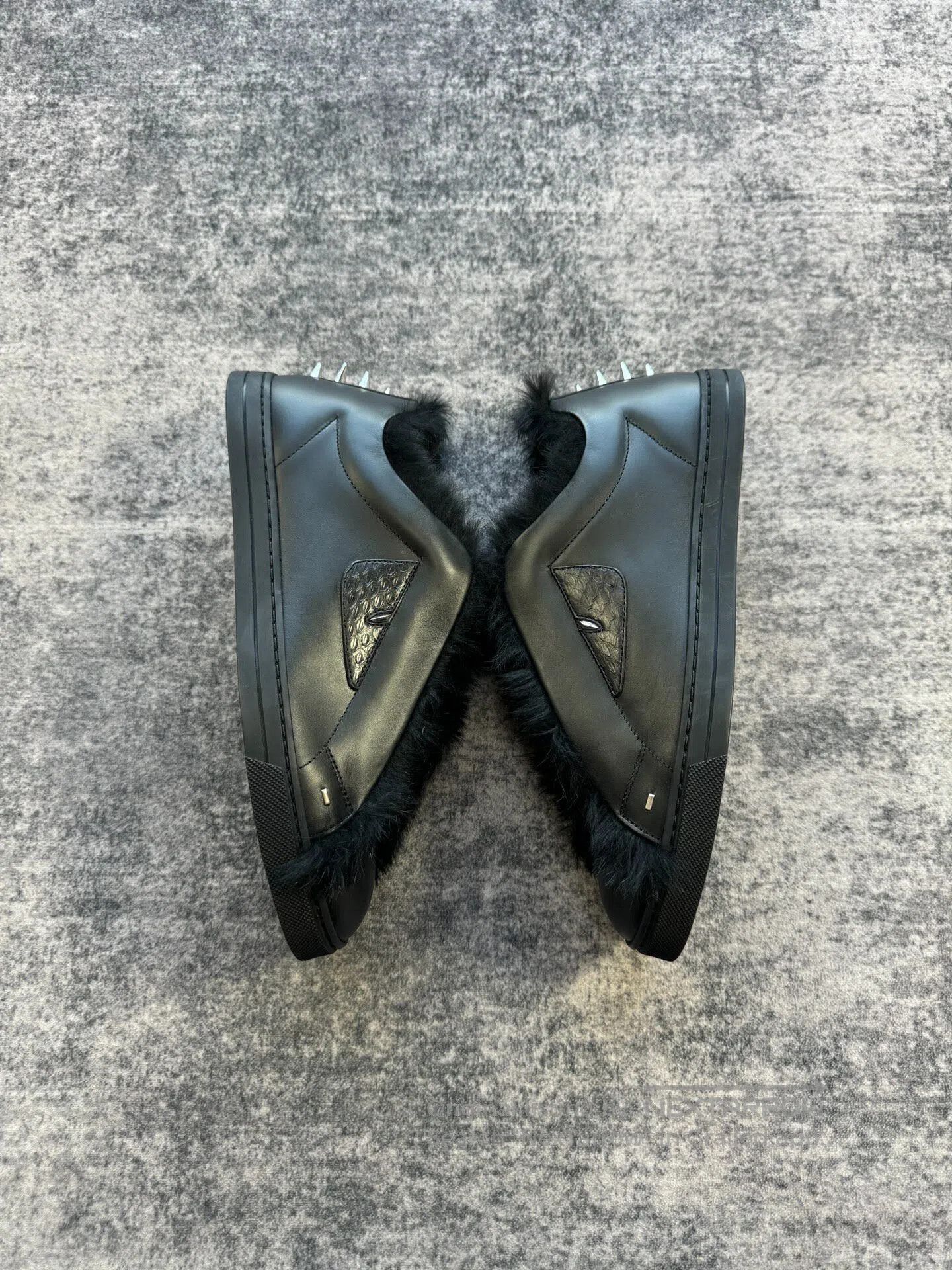 Fendi FENDI Cowhide Leather Fur Rivet Skate Shoes| Size US 9.5 / IT 39.5 - 4 Thumbnail