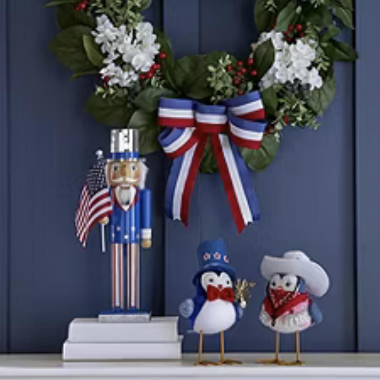 Designer Patriotic Wood Nutcracker 14” Womens Boy USA Home Decor Size ONE SIZE - 3 Thumbnail