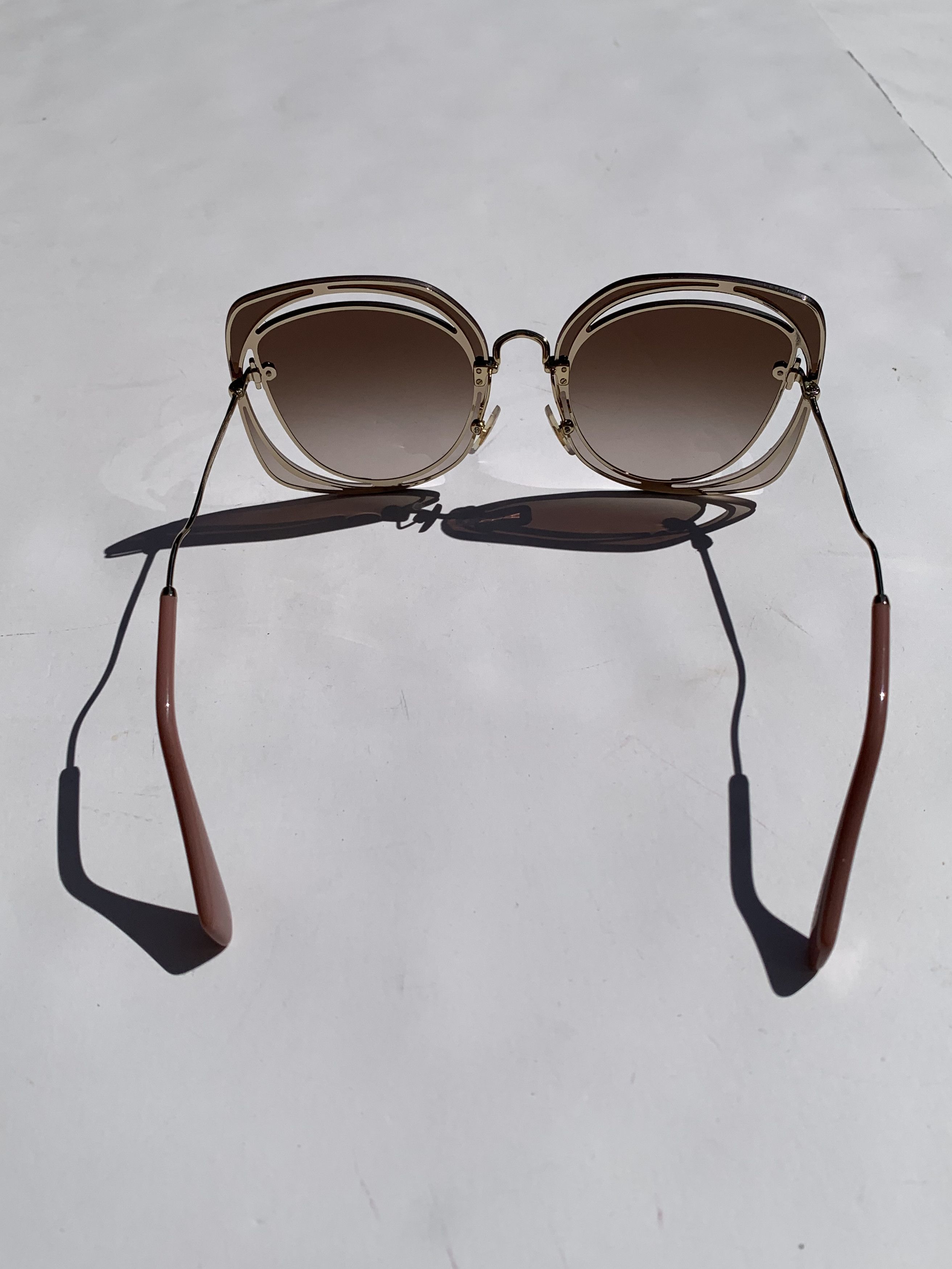Miu Miu Miu Miu MU 54SS Brown Sunglasses Size ONE SIZE - 7 Thumbnail