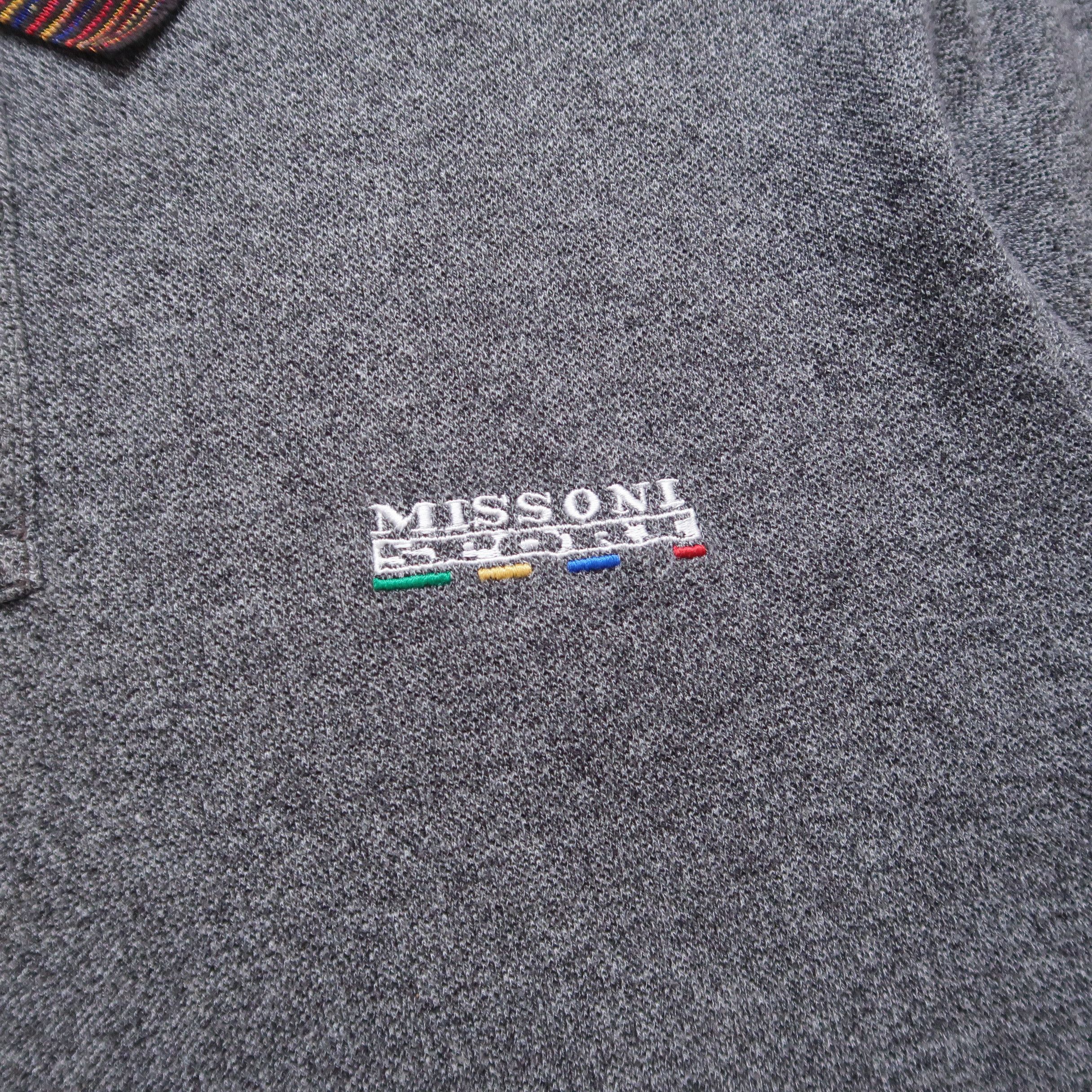 Missoni Vintage 90s Missoni Sport Psychedelic Collar Polo Shirt Size US L / EU 52-54 / 3 - 8 Thumbnail