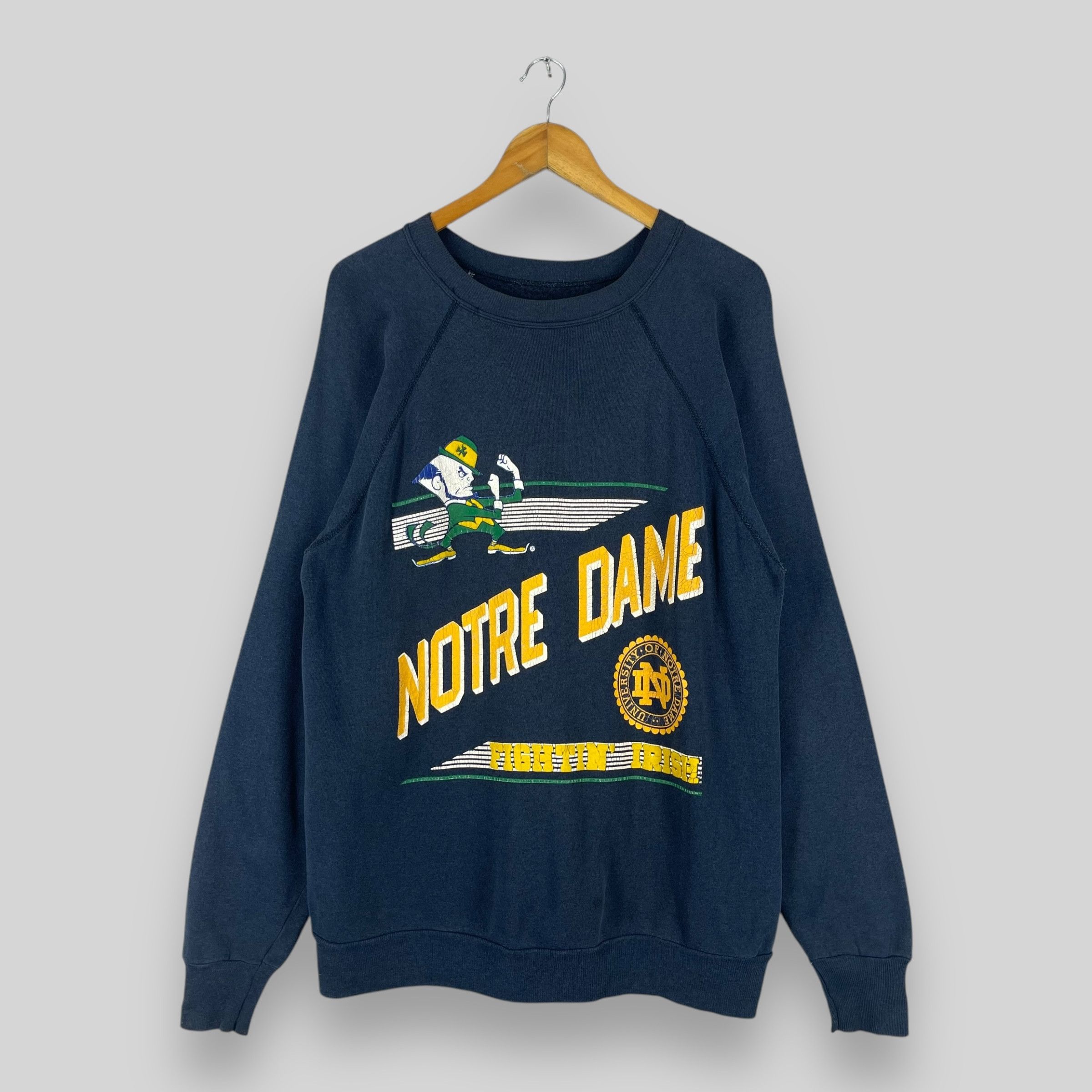 NFL Vintage 90's NOTRE DAME Fighting Irish Football Sweatshirt Size US L / EU 52-54 / 3 - 1 Thumbnail