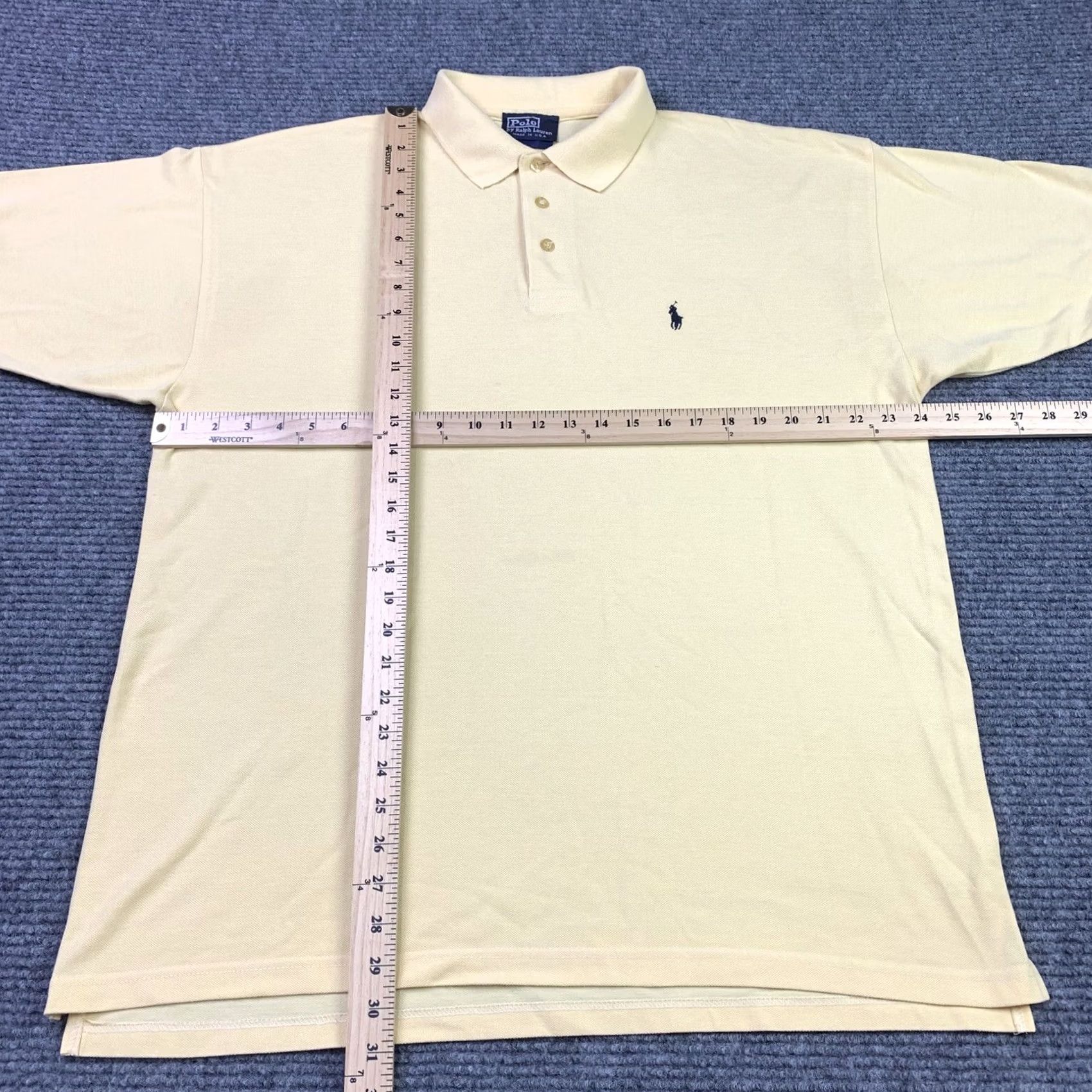 Polo Ralph Lauren VINTAGE Polo Ralph Lauren Polo Yellow Short Sleeve XL Mens Embroidered Logo USA 90s Size US XL / EU 56 / 4 - 4 Thumbnail