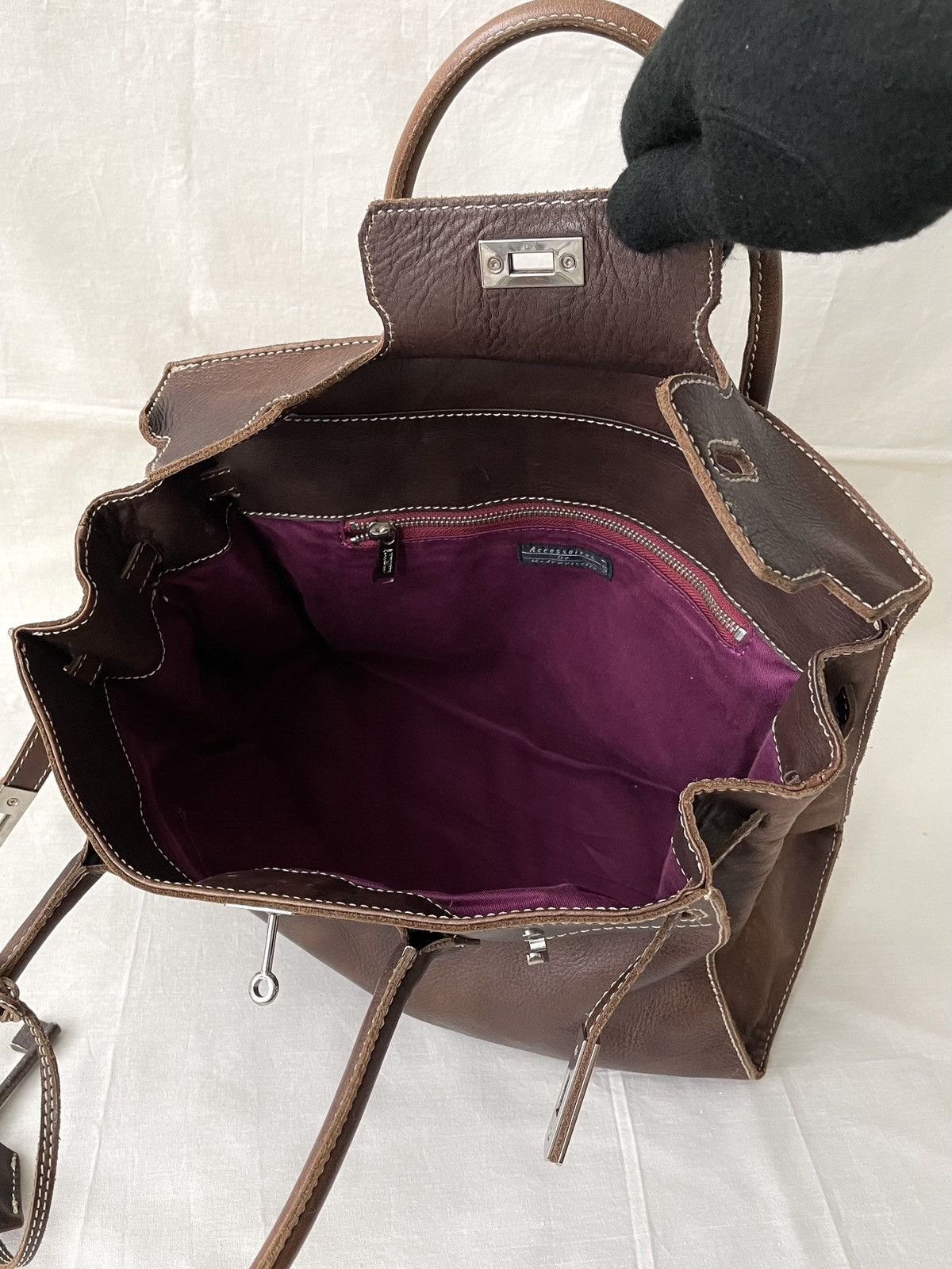 Mademoiselle Non Non Birkin Style Leather Bag by Mademoiselle Japan Size ONE SIZE - 10 Thumbnail