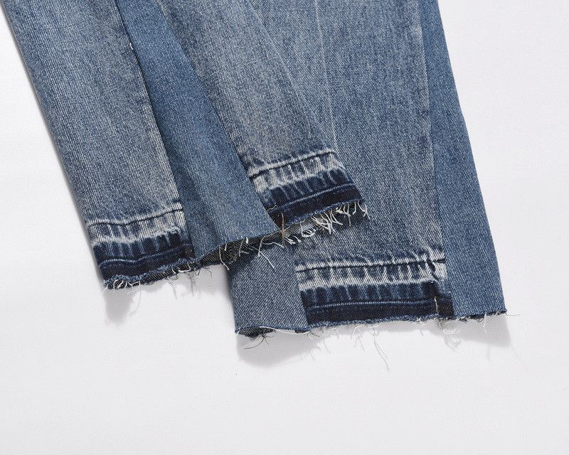 Japanese Brand × Jean Retro street style distressed patchwork flared ripped jeans Size US 32 / EU 48 - 5 Thumbnail