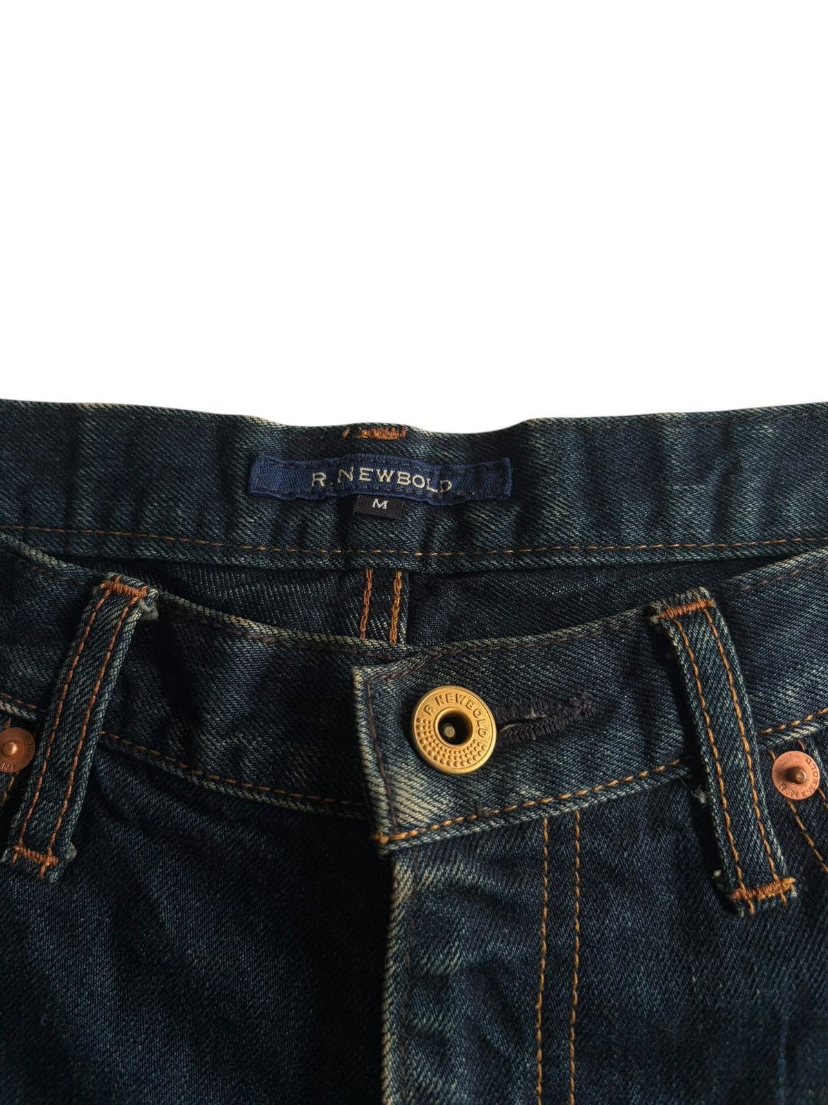 R.Newbold R.NEWBOLD SELVEDGE BUCKLE BACK JAPANESE DISTRESSED DENIM Size US 32 / EU 48 - 12 Thumbnail