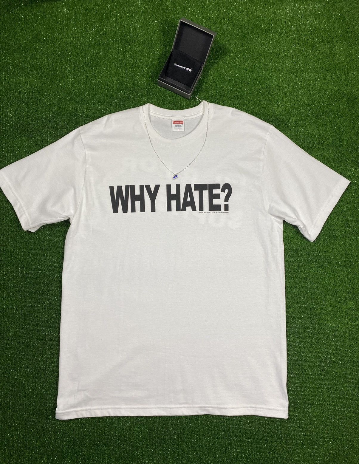 Supreme Lil B WHY HATE? Tシャツ ホワイト　L Supreme L Supreme Lil B Based Tee Why Hate? black t-shirt tee logo