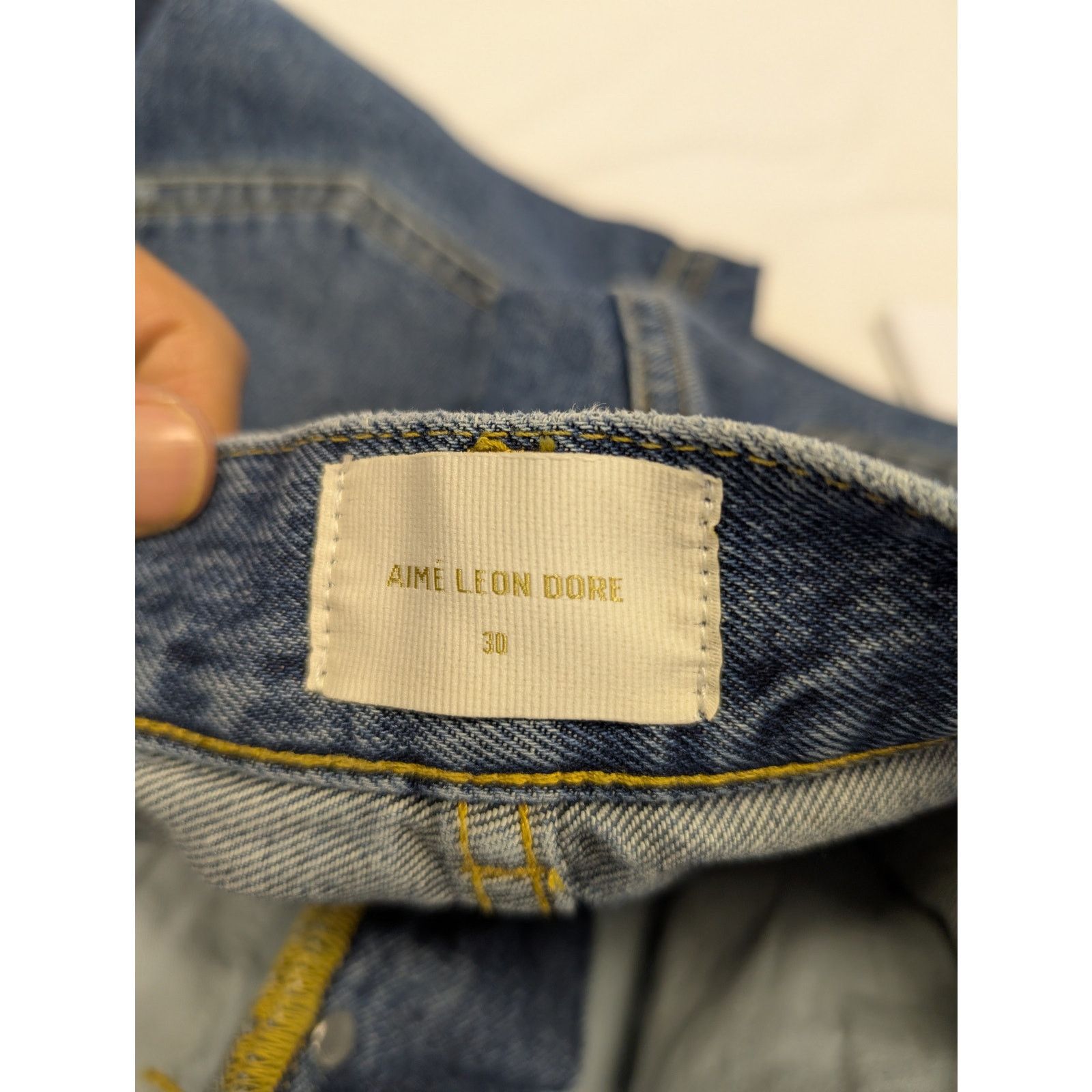 Aime Leon Dore o1rshd1 5 Pocket Mid Wash Denim Jeans in Blue Size US 30 / EU 46 - 16 Thumbnail