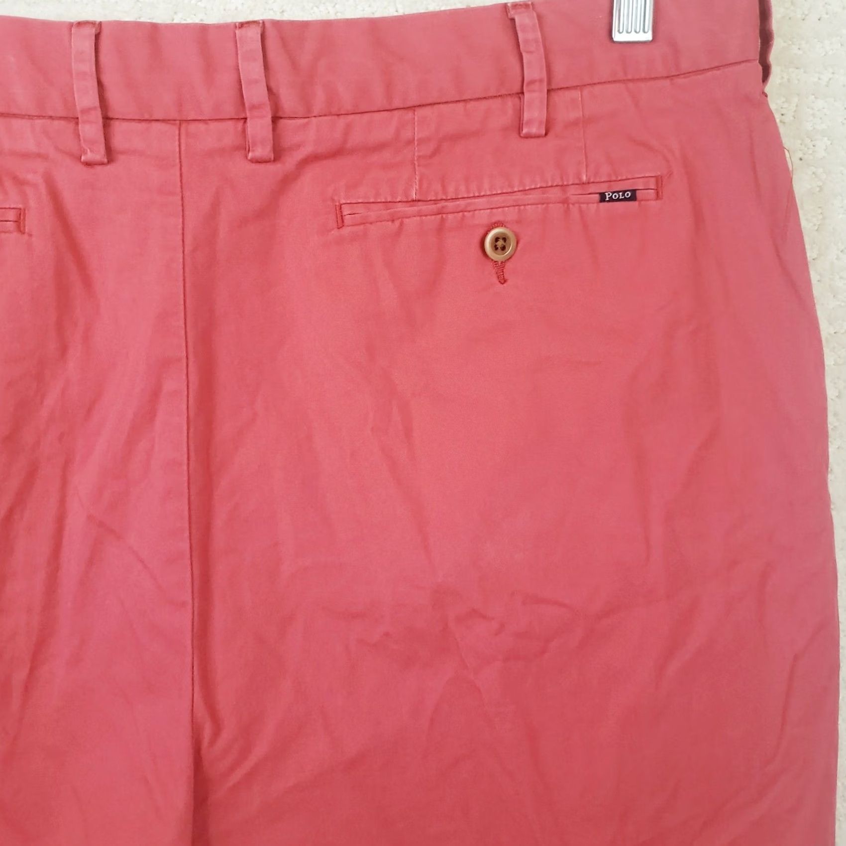 Polo Ralph Lauren VINTAGE Polo Ralph Lauren Chino Shorts Mens Size 36 9 Red Stretch Classic Fit Size US M / EU 48-50 / 2 - 6 Thumbnail
