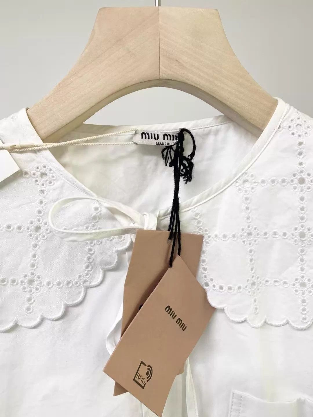 Miu Miu MIU MIU Doll Collar Star Long-Sleeve Shirt NWT40 Size S / US 4 / IT 40 - 2 Thumbnail