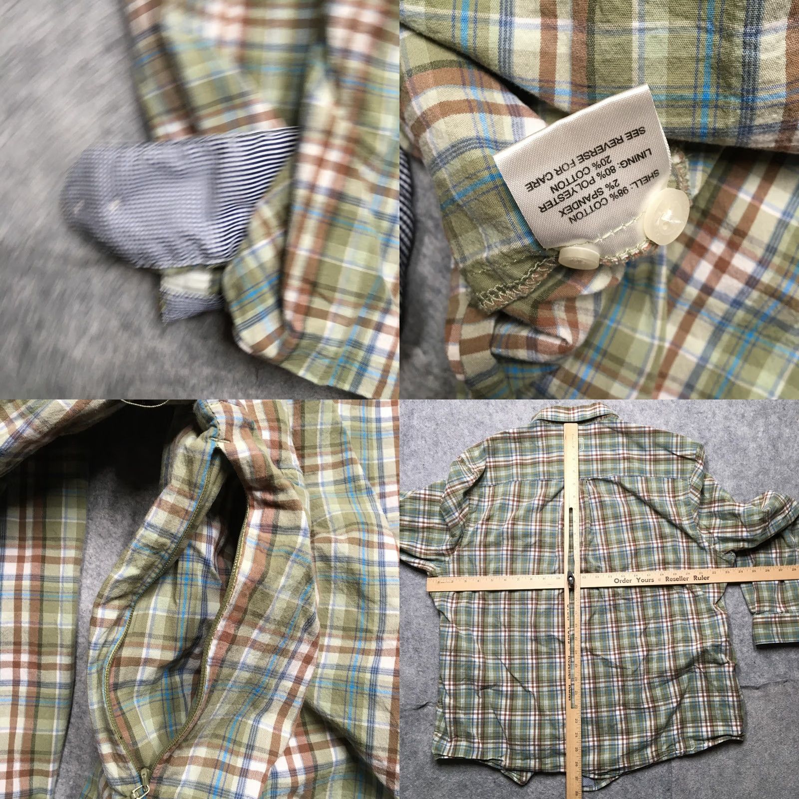 Vintage SCOTTeVEST Shirt Mens XL Green Plaid Hidden Pocket Travel Long Sleeve Casual Size US XL / EU 56 / 4 - 8 Thumbnail