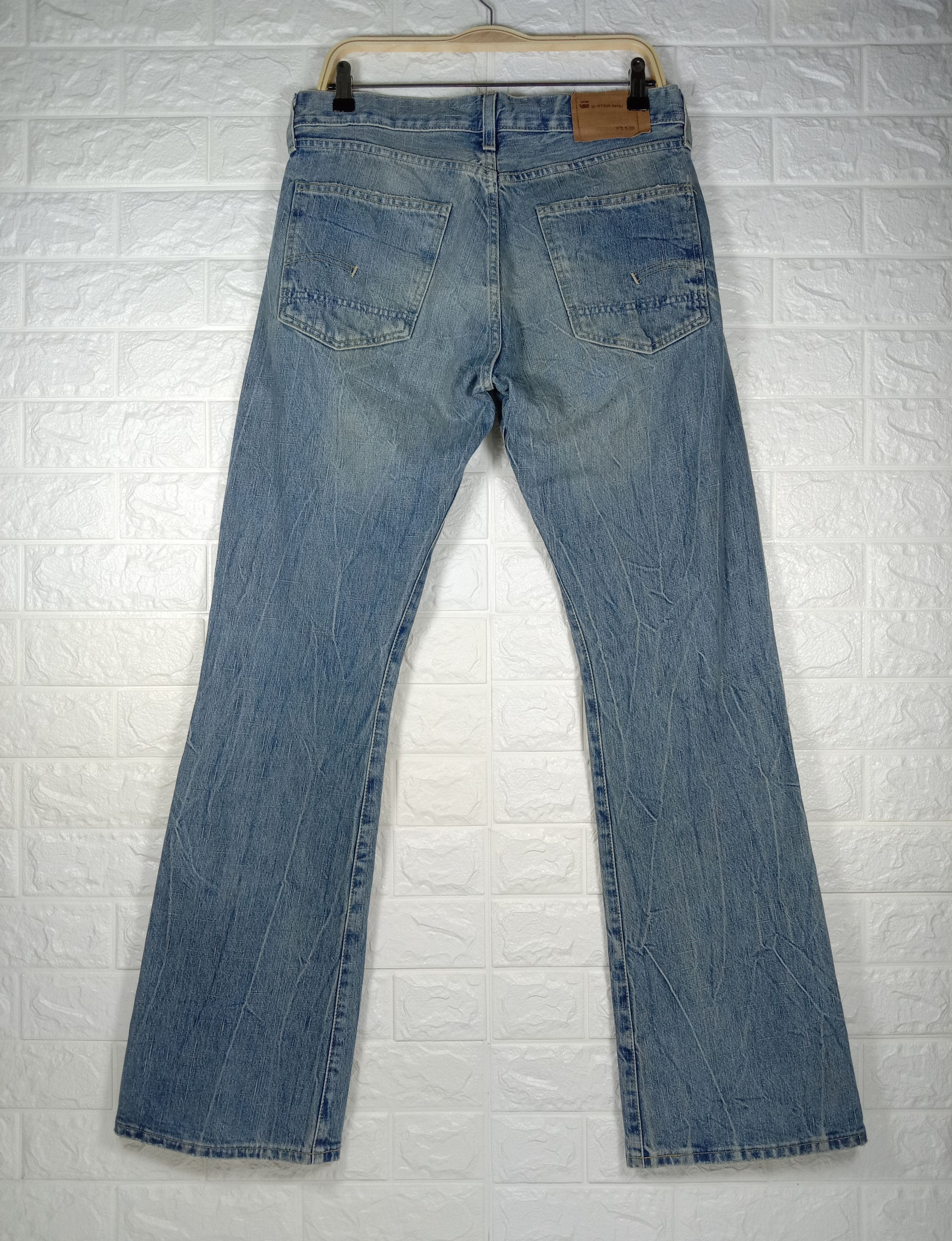 G-Star Vintage G Star Raw Faded Blue Flare Jeans Bell Bottom Denim Size US 32 / EU 48 - 5 Thumbnail