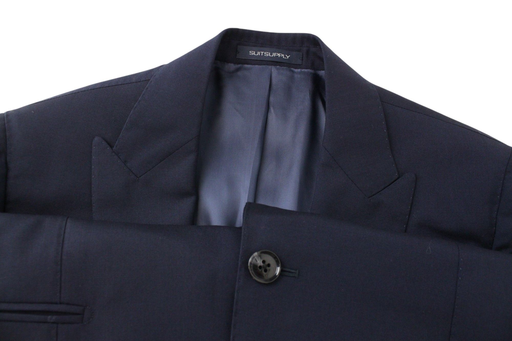 Suitsupply LA SPALLA UK38R Blue Wool S120 Suit 67736 Size 38R - 6 Thumbnail