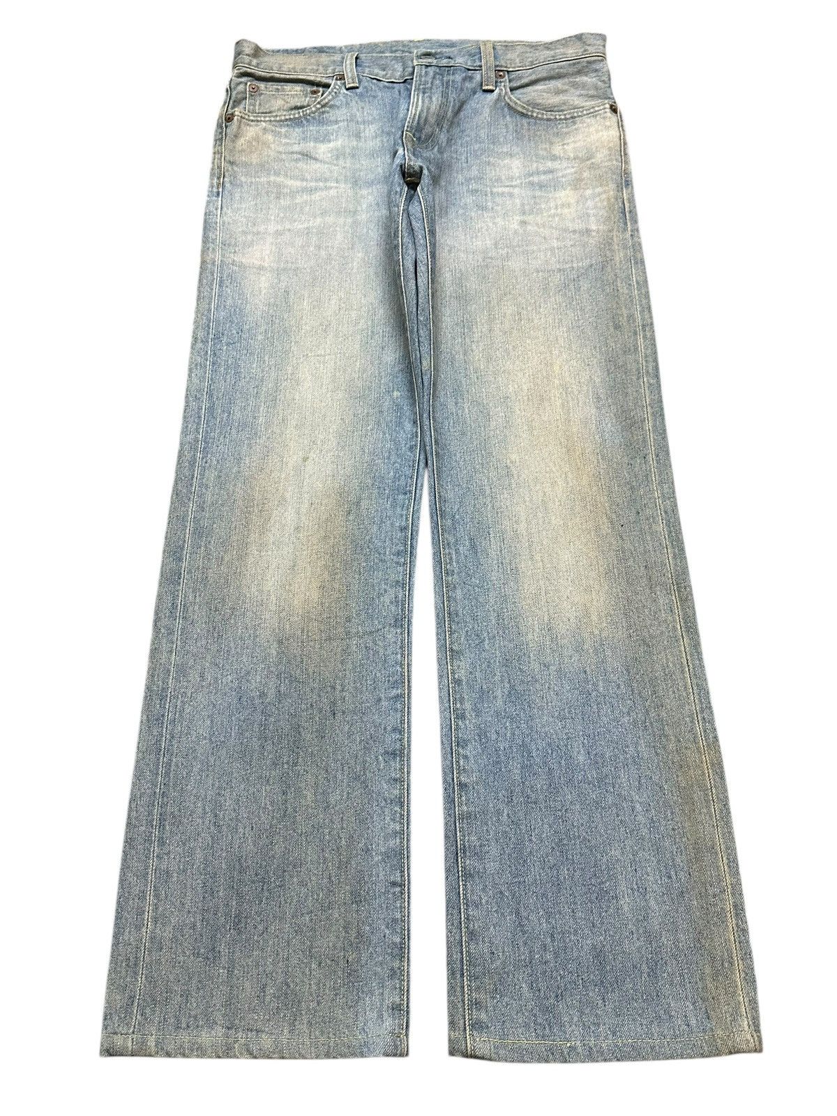 Uniqlo Vintage Japanese Uniqlo Blue Mud Wash Faded Style Loose Fit Size US 31 - 1 Thumbnail