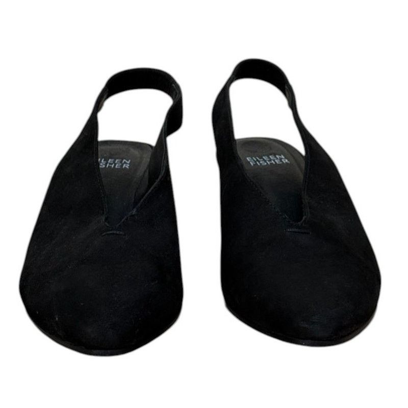 Eileen Fisher Eileen Fisher Slingback Women 6.5 Black Gatwick Suede Size US 6.5 / IT 36.5 - 3 Thumbnail
