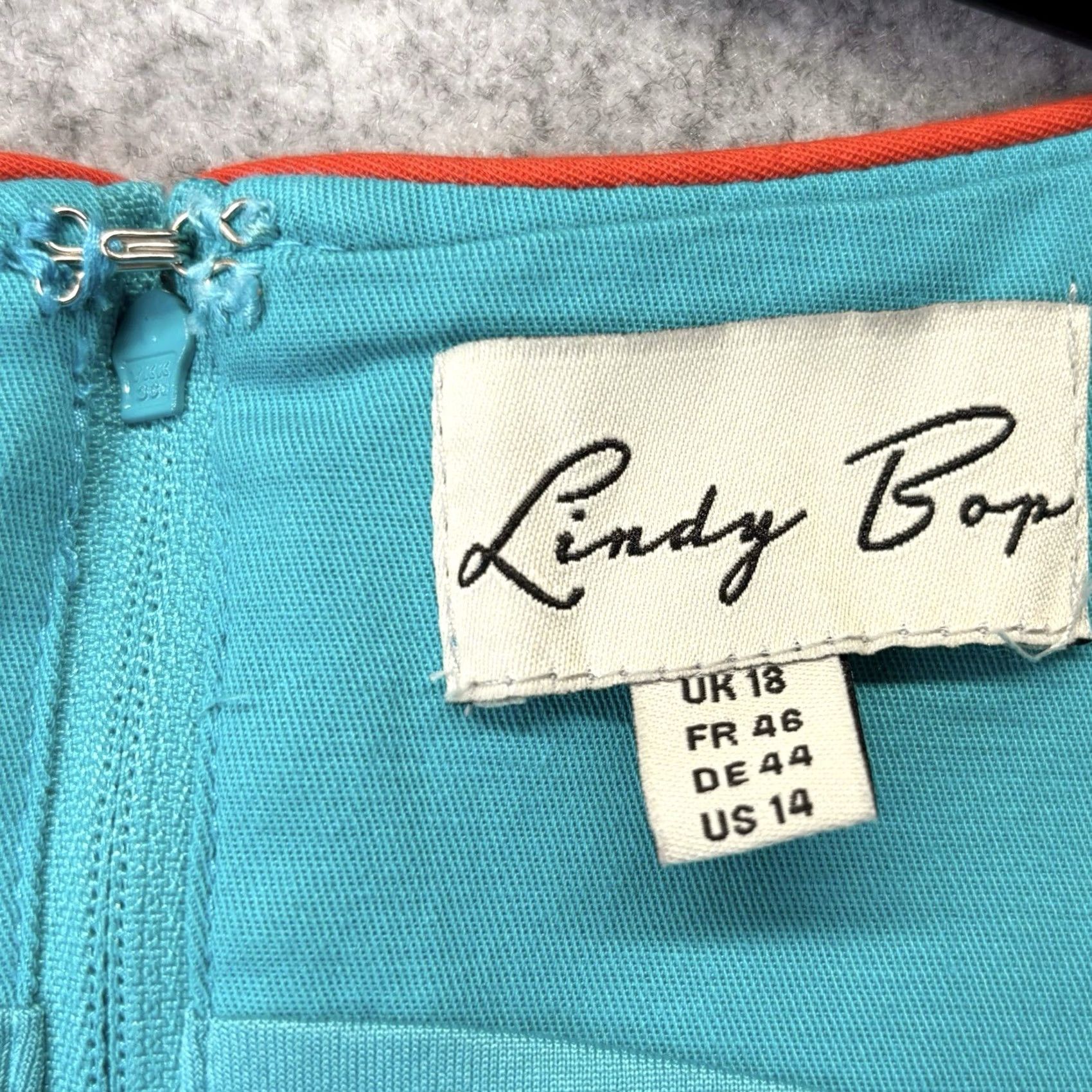 Vintage Lindy Bop Dress Retro Vintage style Turquoise Green Midi Sleeveless Zip Party Wedding Casual UK 18 Womens Size XXL / US 16-18 / IT 52-54 - 5 Thumbnail