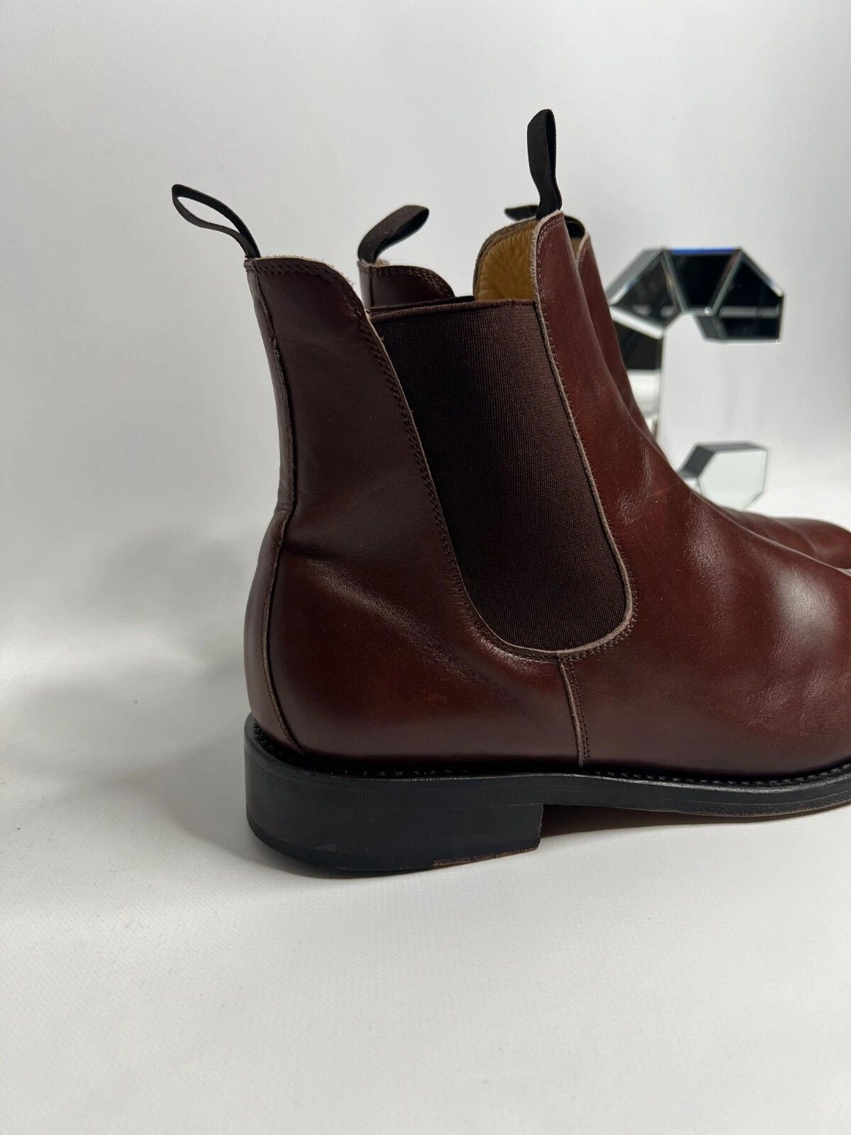 Other THE HOUSE OF BRUAR British Men's Brown Leather Chealse Boots Size US 12.5 / EU 45-46 - 3 Thumbnail