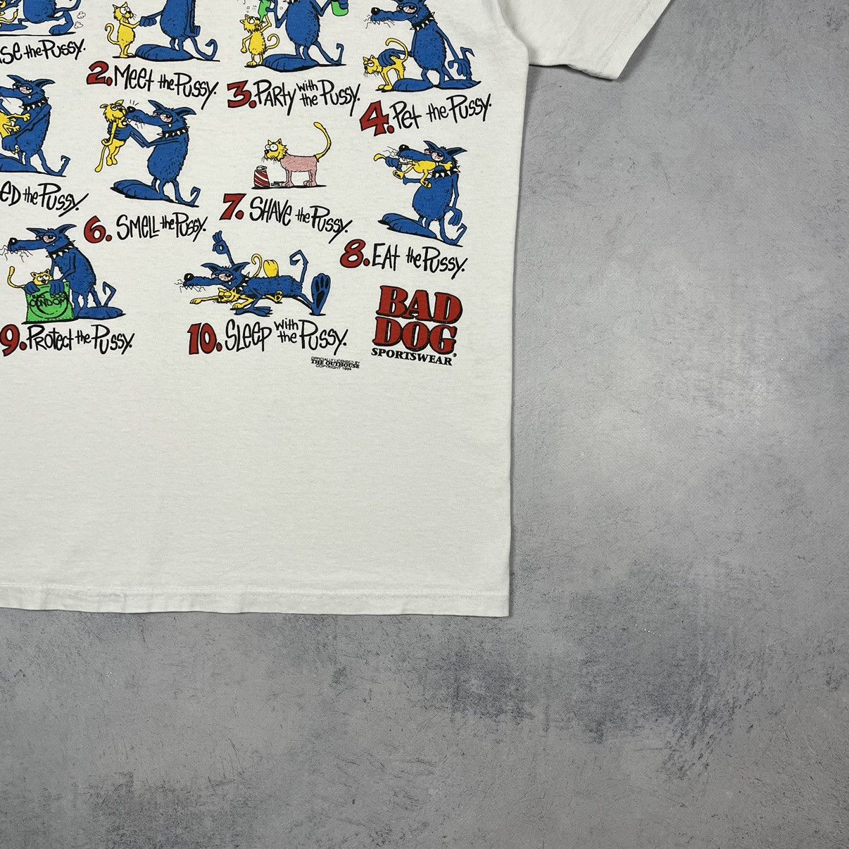 Vintage Vintage Bad Dog Top Ten List Dirty Humor T shirt 1994 Size US S / EU 44-46 / 1 - 4 Thumbnail