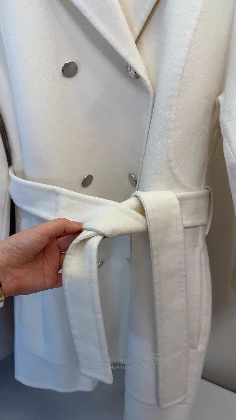 Hermes Hermes White Cashmere Coat Size XXS / US 00 / IT 34 - 4 Thumbnail