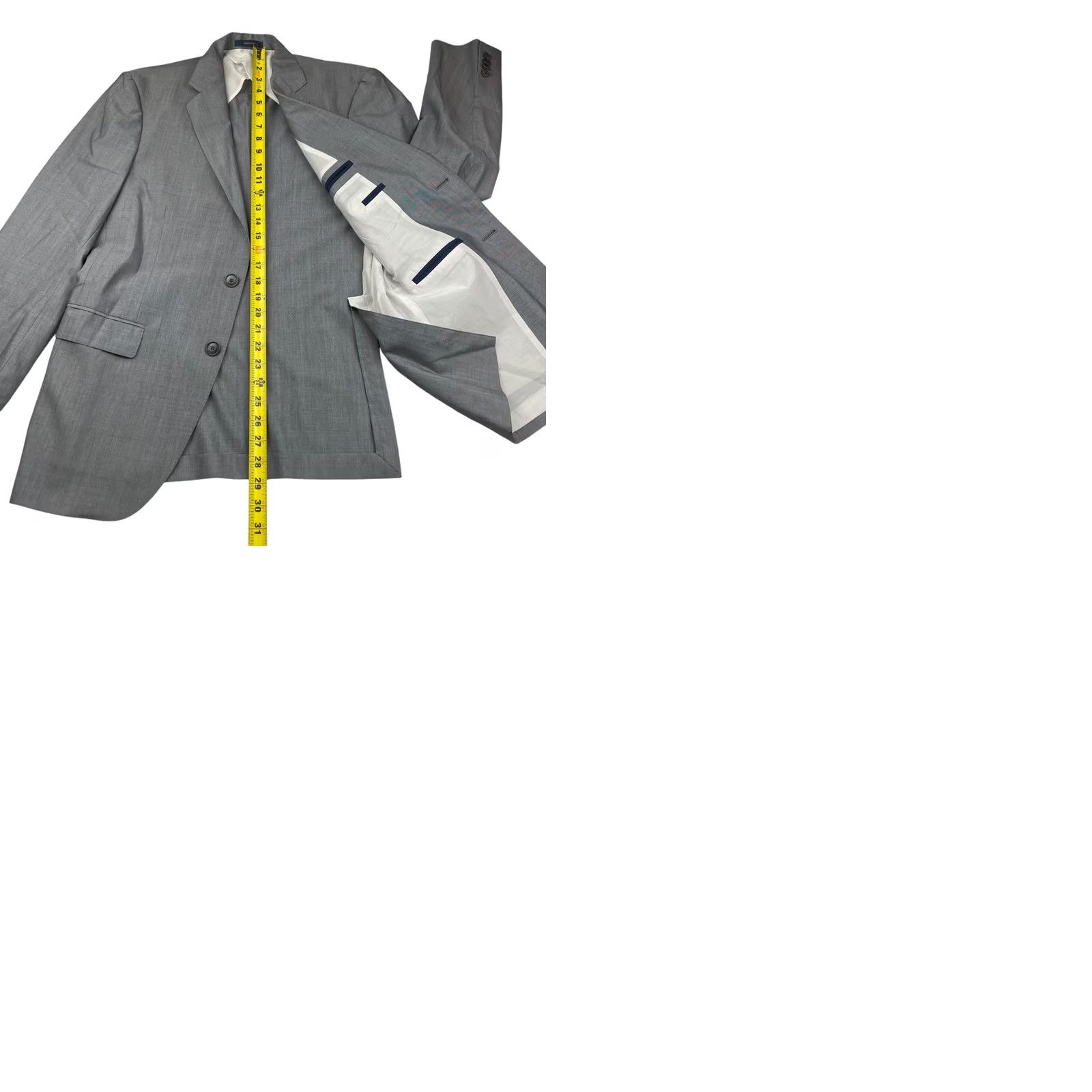 Boglioli Boglioli Men's Blazer 2-Button Unlined Wool Gray 38R US 48 EU Jacket Coat Regular Size Size 38R - 9 Thumbnail