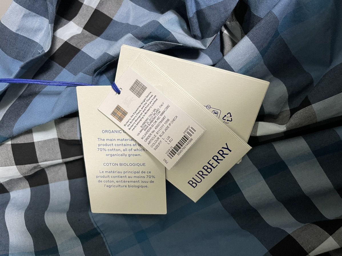 Burberry Burberry Men's Blue Plaid Shirt Size US L / EU 52-54 / 3 - 8 Thumbnail