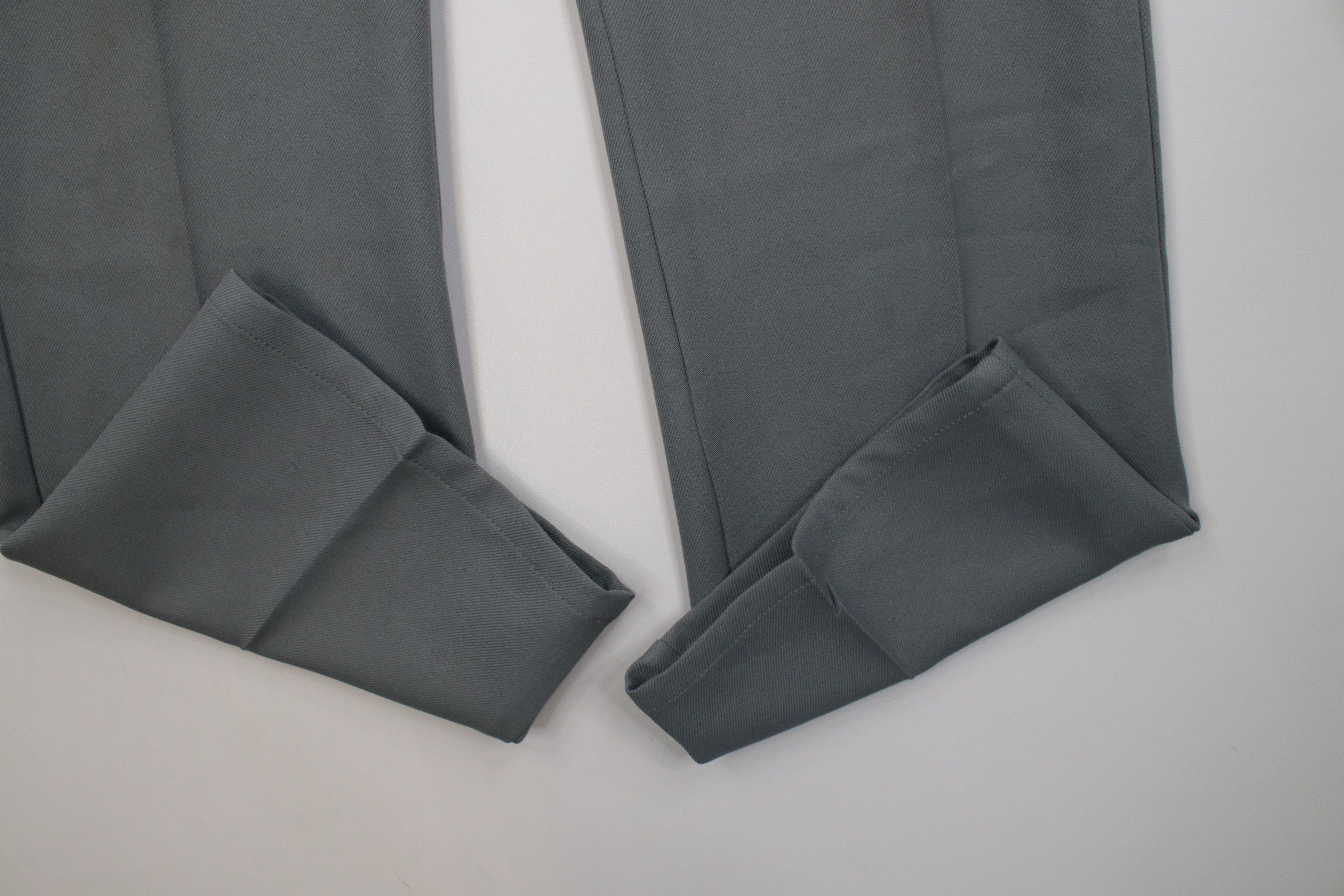 Vintage Vintage 90s Streetwear Knit Flared Wide Leg Chino Pants Gray Size US 32 / EU 48 - 5 Thumbnail