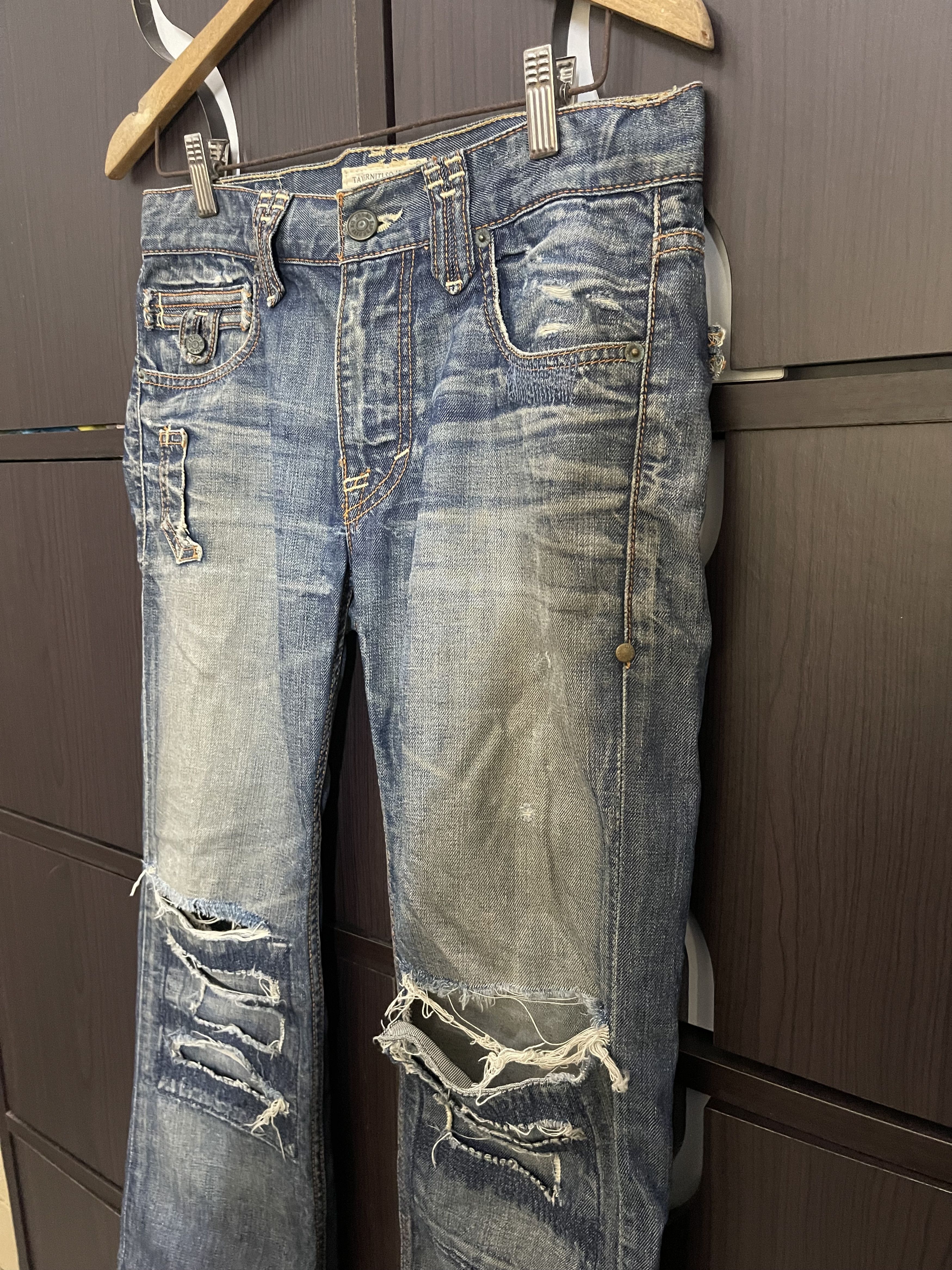 Beauty Beast × If Six Was Nine × Le Grande Bleu (L.G.B.) Tavernity So Jeans Distressed Flared Denim Size US 30 / EU 46 - 11 Thumbnail