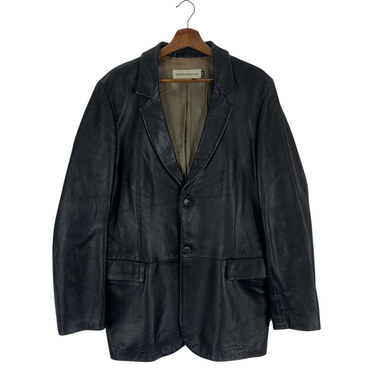 Emporio Armani 🔥🔥EMPORIO ARMANI COLLECTION LEATHER JACKET Size US M / EU 48-50 / 2 - 1 Thumbnail