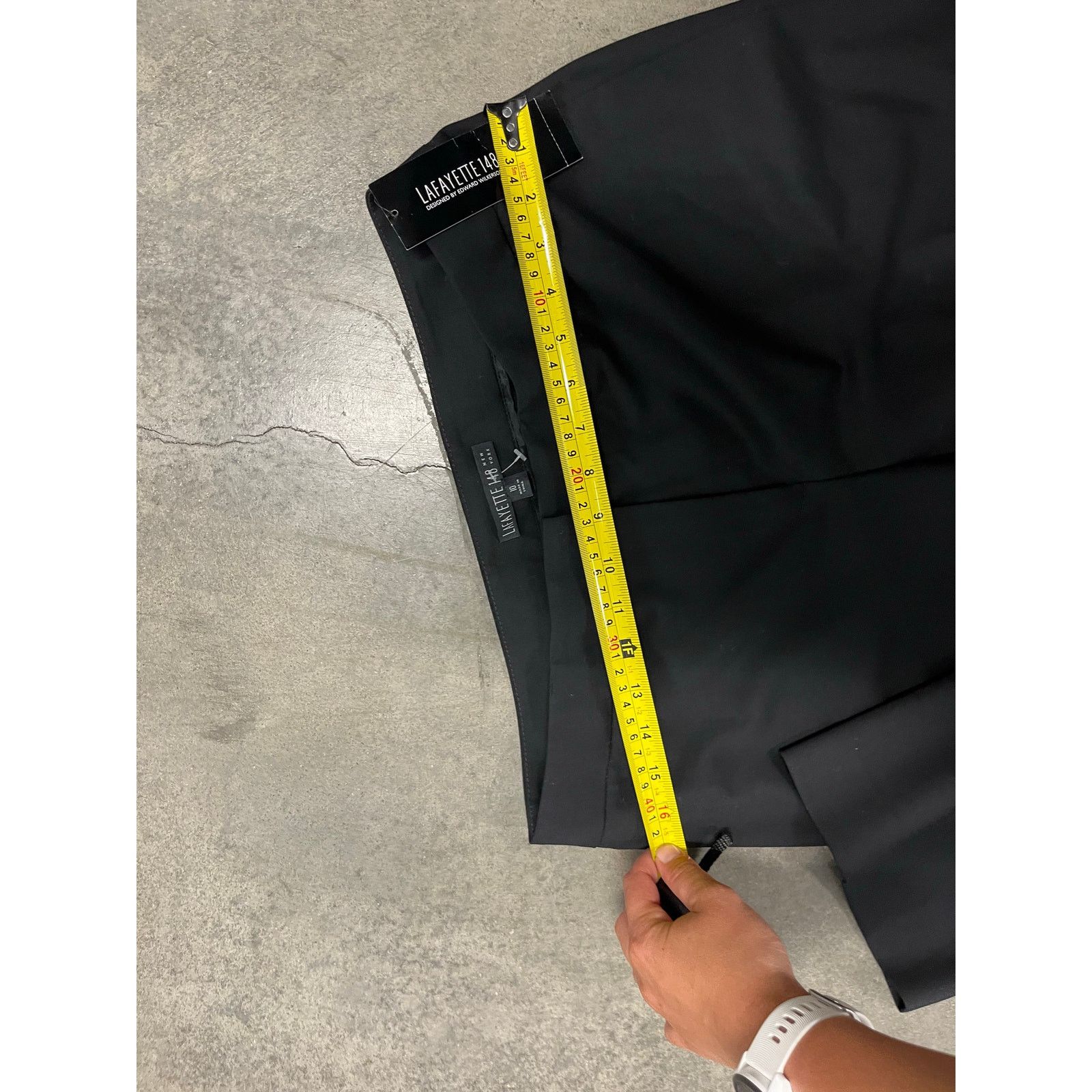 Lafayette 148 NWT Lafayette 148 Wool Straight Leg Black Career 10 Size 32" / US 10 / IT 46 - 7 Thumbnail