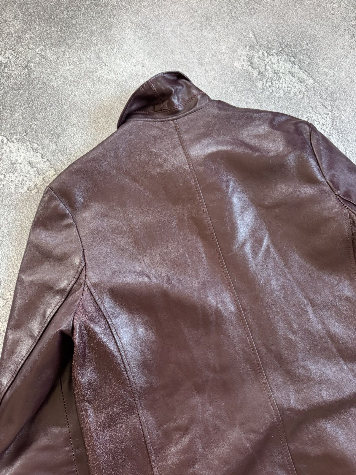 Gucci Gucci 46size retro vintage leather coat zip jacket 90s Size L / US 10 / IT 46 - 17 Thumbnail