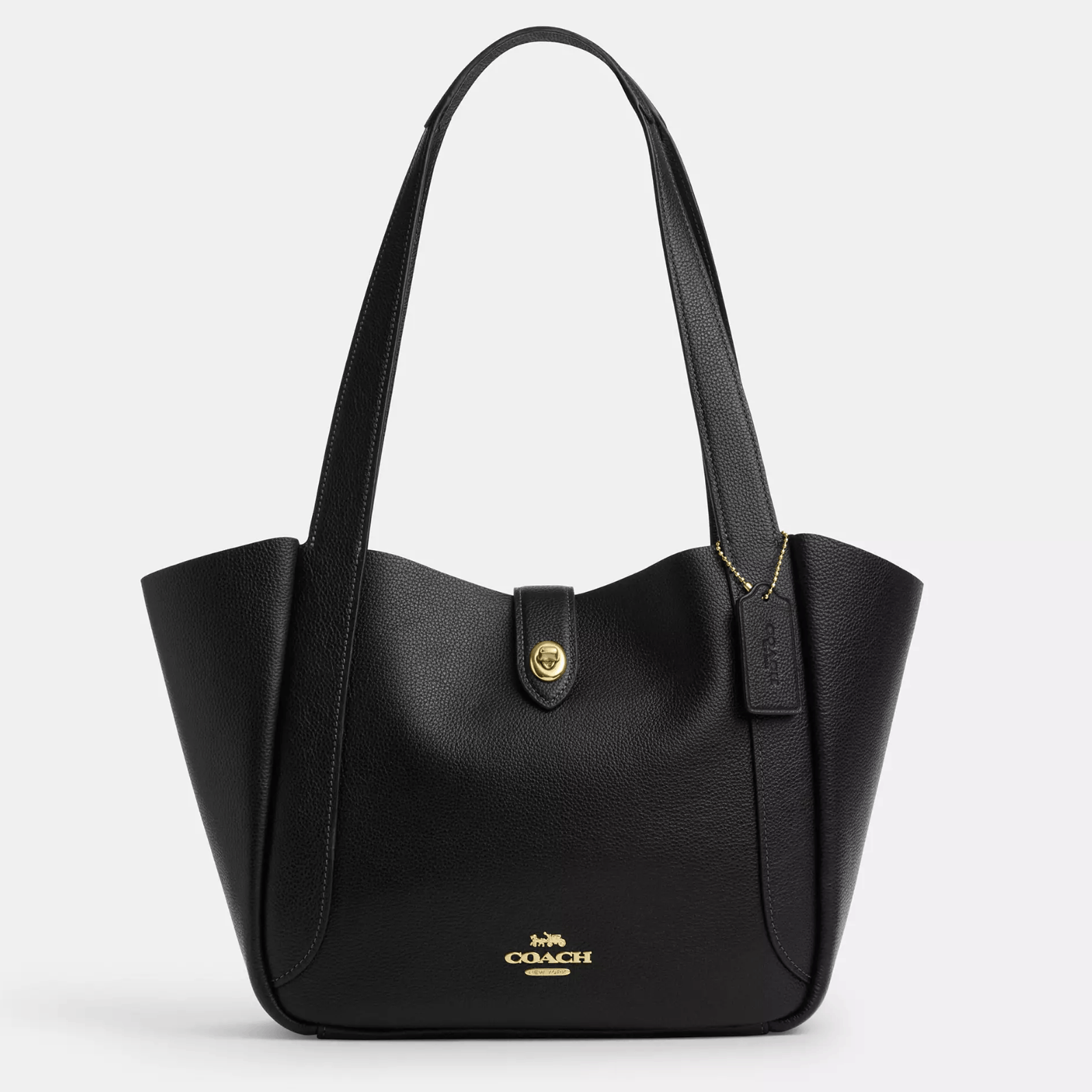 Coach Hadley Turnlock Tote Bag CAL17 Gold/Black Size ONE SIZE - 7 Thumbnail