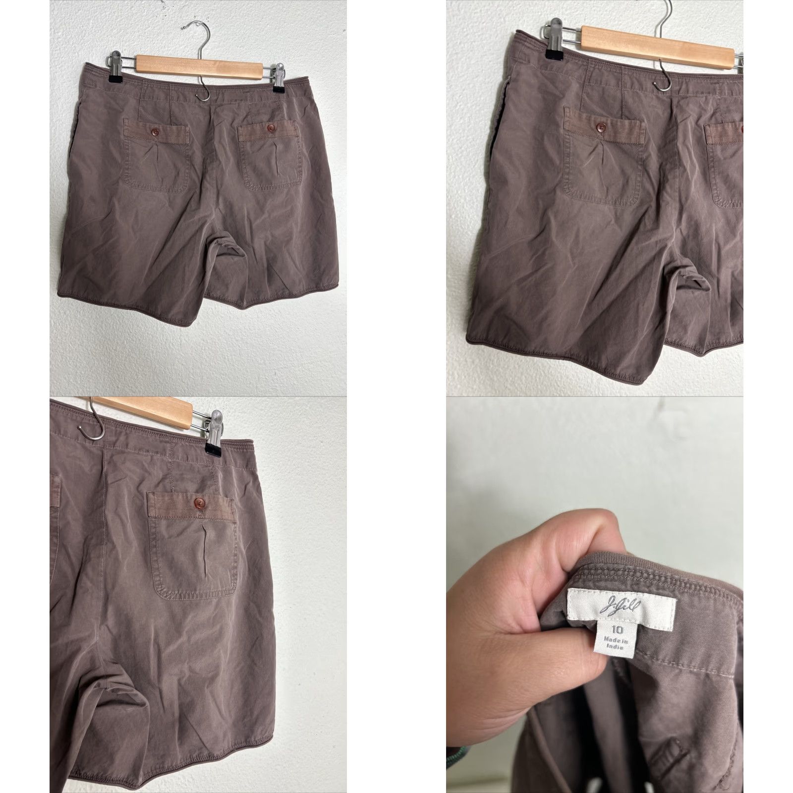 J. Jill J Jill Womens 10 Brown Shorts 100% Cotton Chino Regular Size 10 Womens Boys? Size 32" / US 10 / IT 46 - 8 Thumbnail