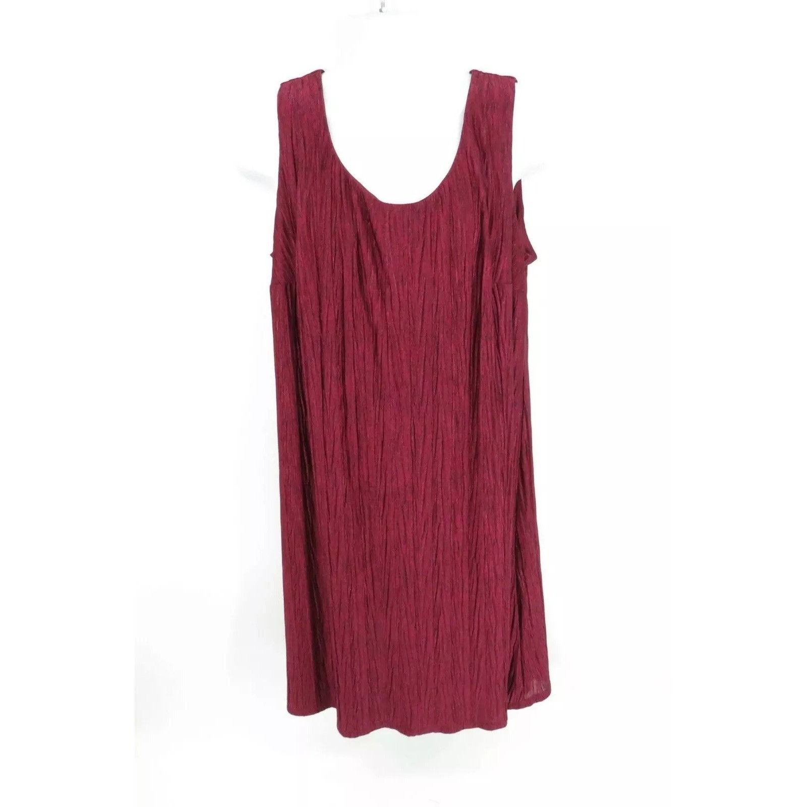 Other R & M Richards Wine Dress 16W Sleeveless Textured Crinkle De Size XXL / US 16-18 / IT 52-54 - 1 Thumbnail