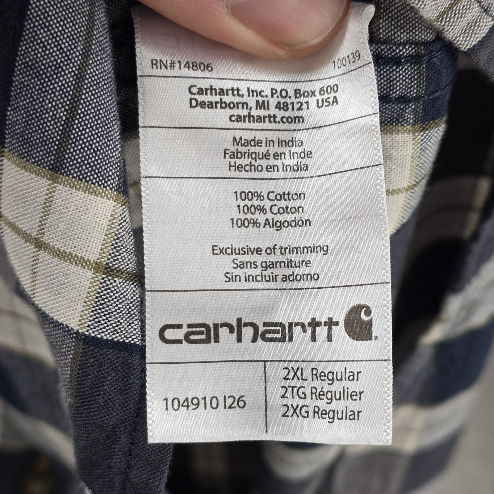 Carhartt Carhartt Loose Fit Long Sleeve Button-Up Shirt Men XXL Plaid Size US XXL / EU 58 / 5 - 6 Thumbnail