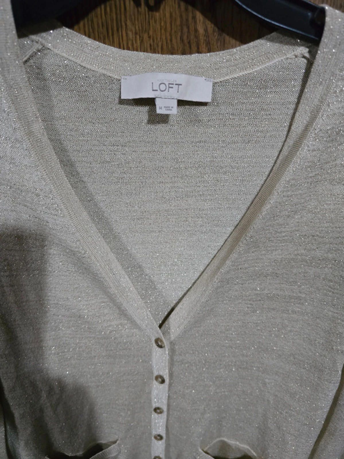 Other Loft Cardigan Sweater Button Down Shiny Size M / US 6-8 / IT 42-44 - 2 Thumbnail