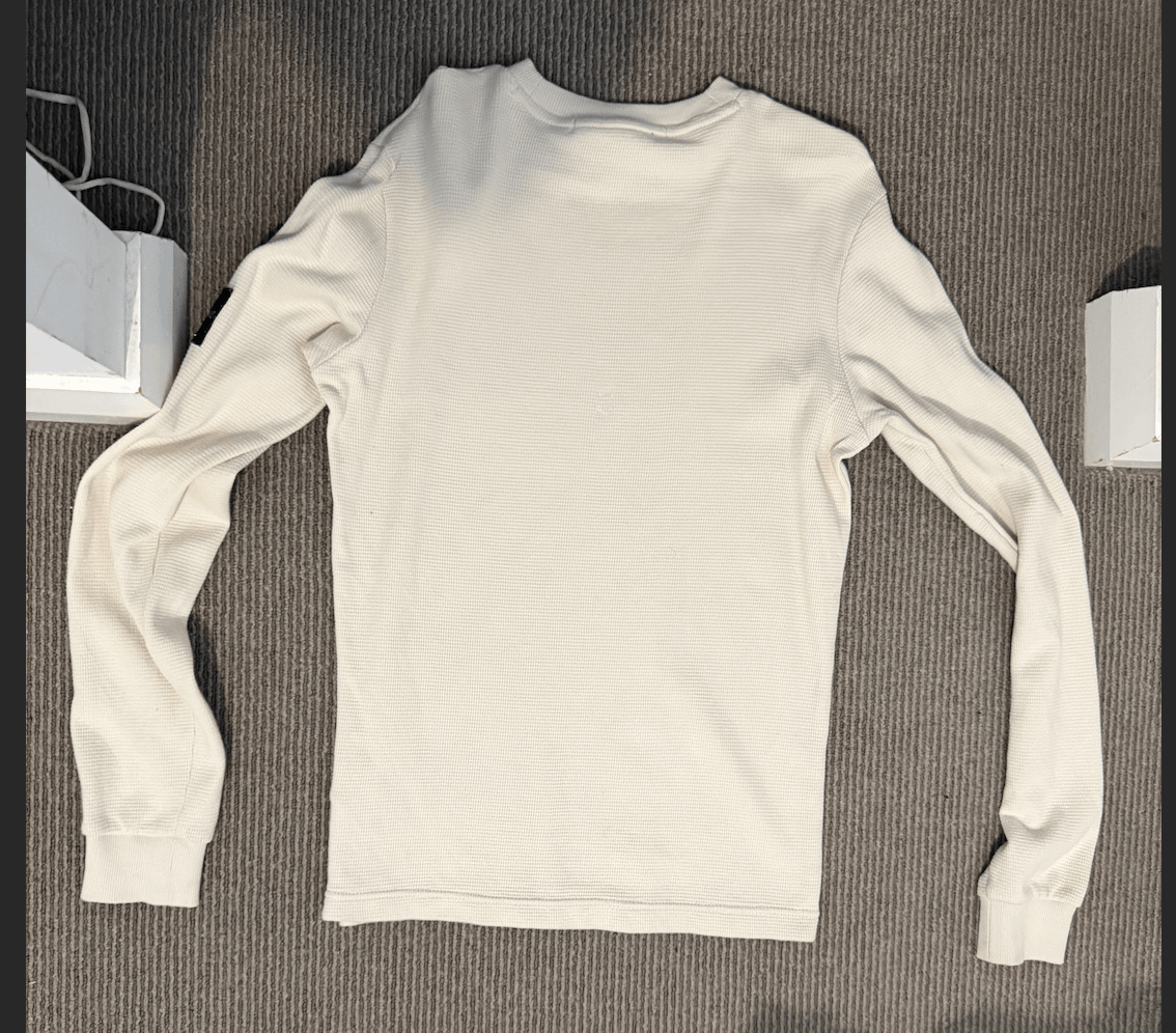 Calvin Klein Calvin Klein Cream Waffle Long Sleeve Tee Size US XS / EU 42 / 0 - 2 Thumbnail