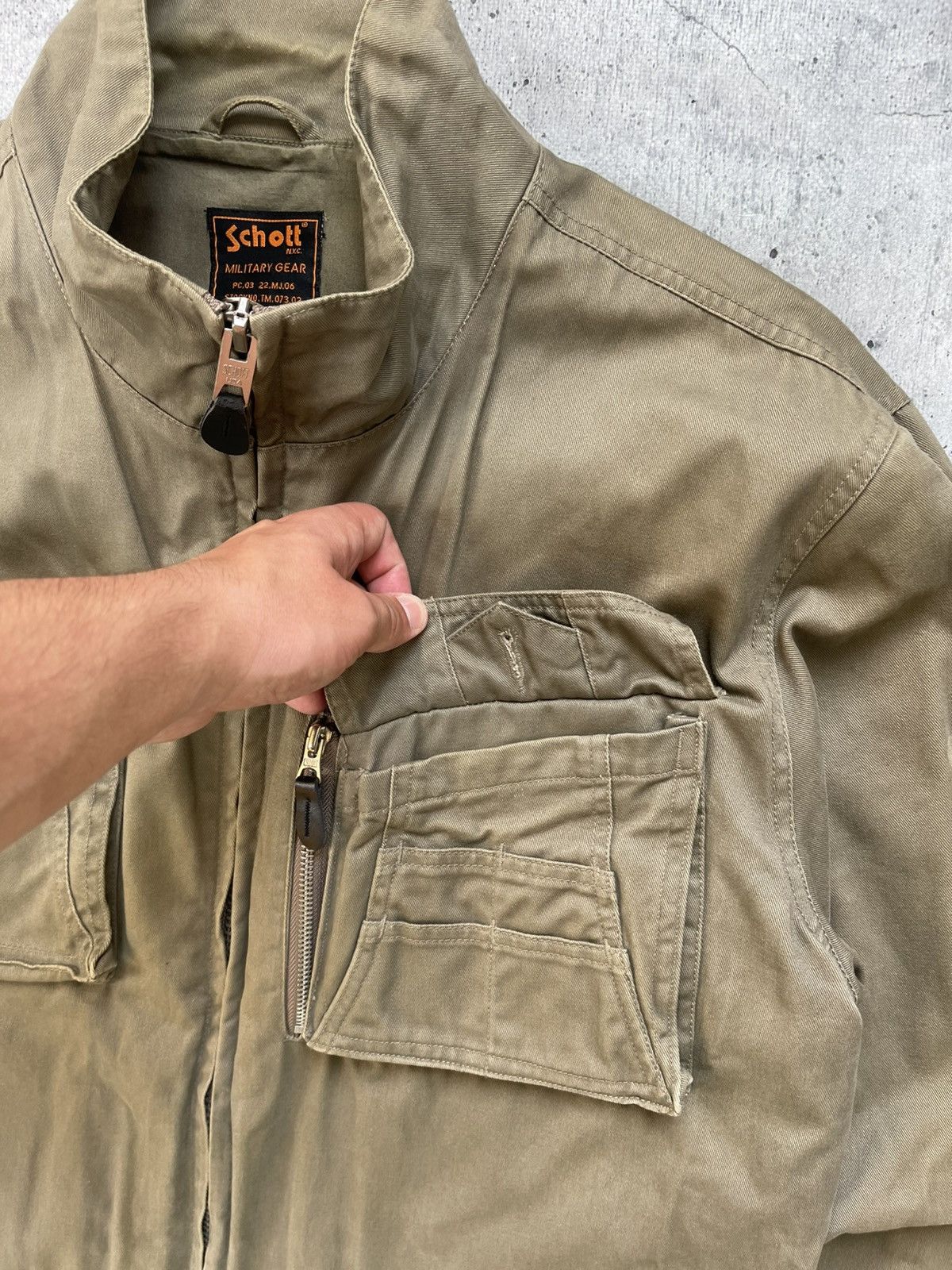 Other Vintage Schott M65 Olive Military multi-pocket Jacket Size US XL / EU 56 / 4 - 10 Thumbnail