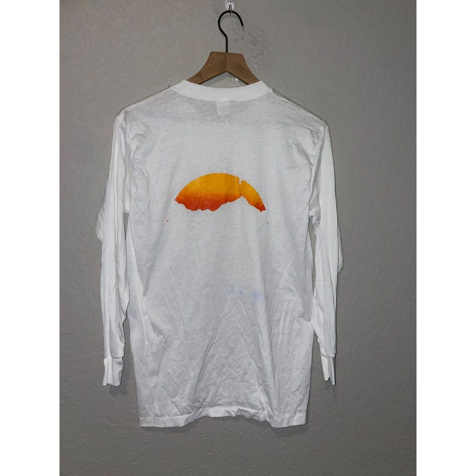 Vintage Vintage White Long Sleeve Shirt Test Print Tee 80s VTG Size US M / EU 48-50 / 2 - 5 Thumbnail