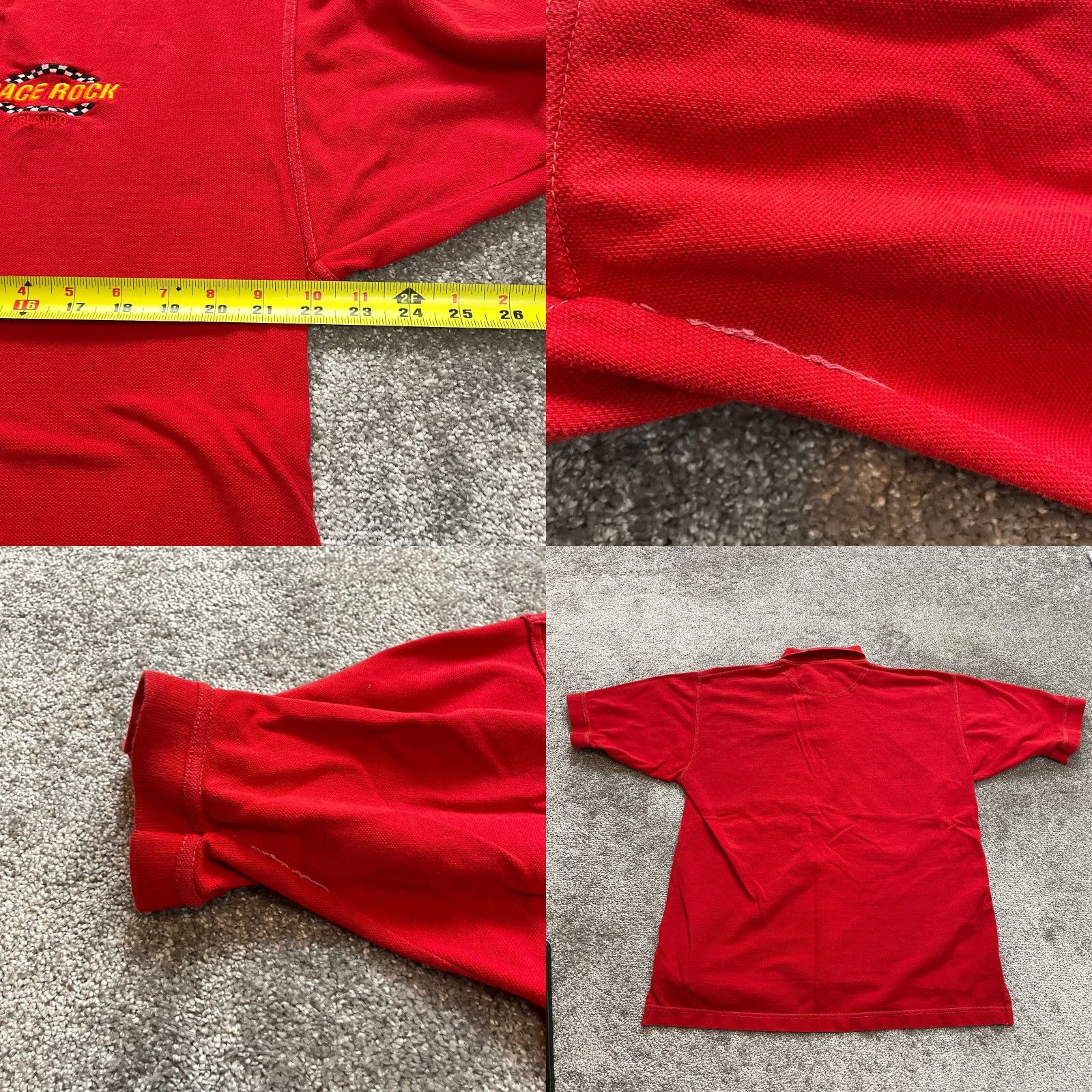 Vintage VINTAGE Race Rock Polo Shirt Mens Medium Red Collared Logo Cotton Rugby Shirt Polo Size US M / EU 48-50 / 2 - 8 Thumbnail