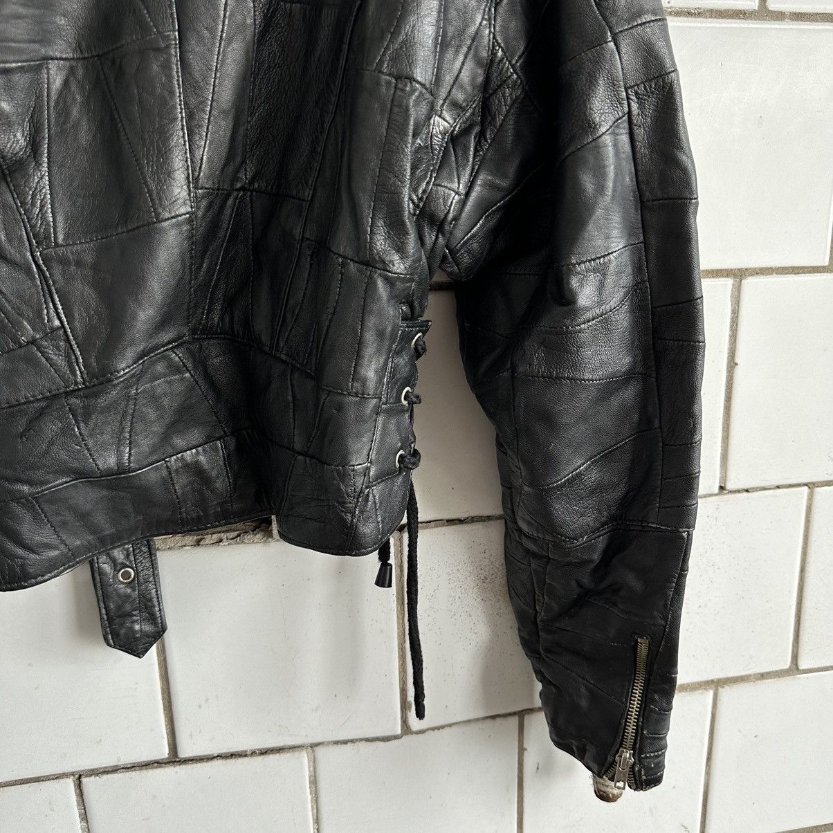 Japanese Brand × Vintage Vintage Japanese Style Moto Leather Jacket Style USA Y2K 90s Size M / US 6-8 / IT 42-44 - 12 Thumbnail