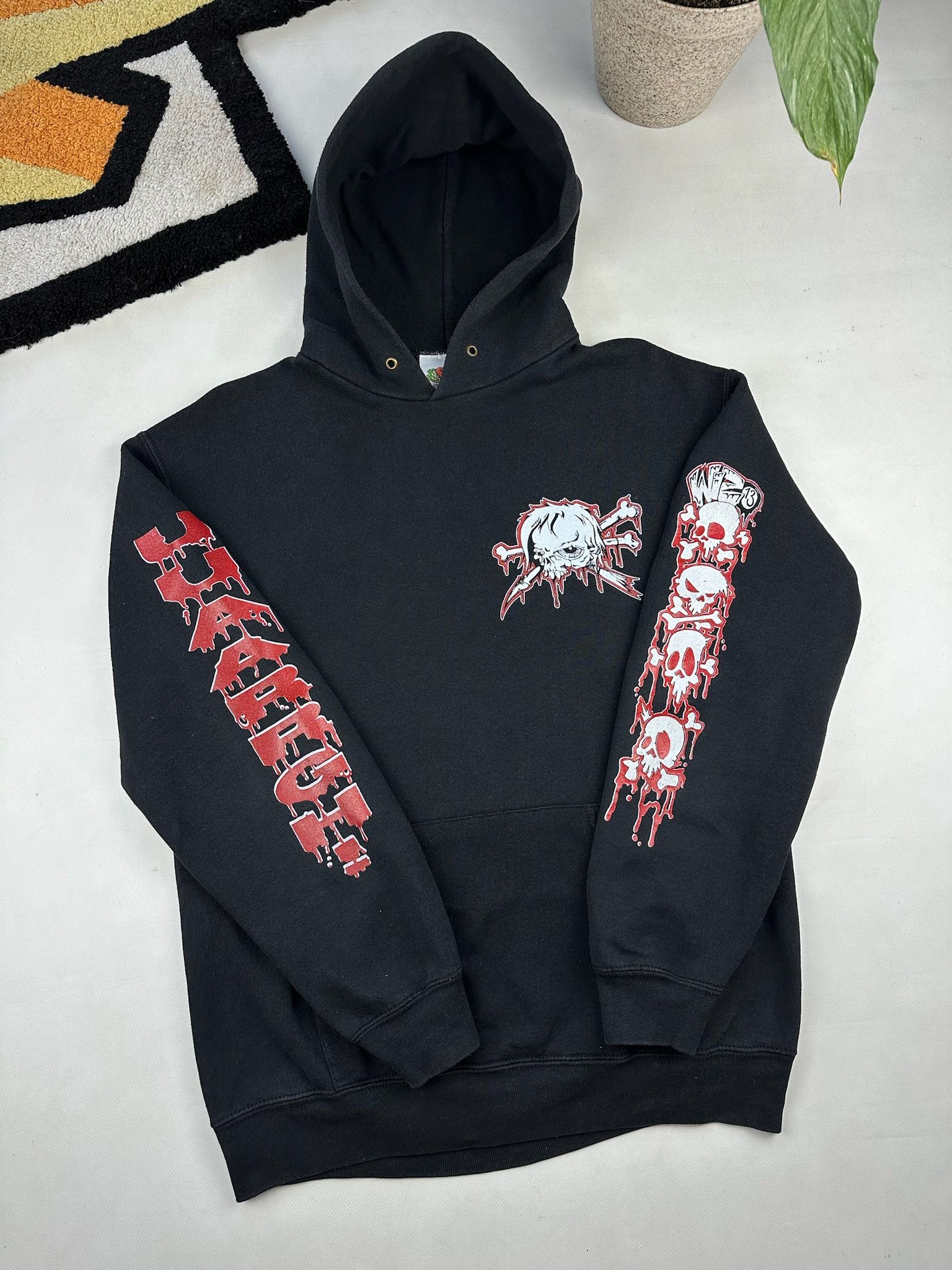 Band Tees × Vintage Vintage WIZO Band PUNK TOUR Hoodie Tshirt Size US M / EU 48-50 / 2 - 3 Thumbnail