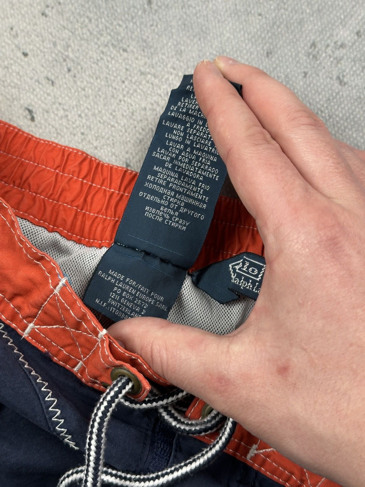 Polo Ralph Lauren Polo Ralph Lauren Vintage Sailing Swim Shorts Navy Red Size US 32 / EU 48 - 14 Thumbnail